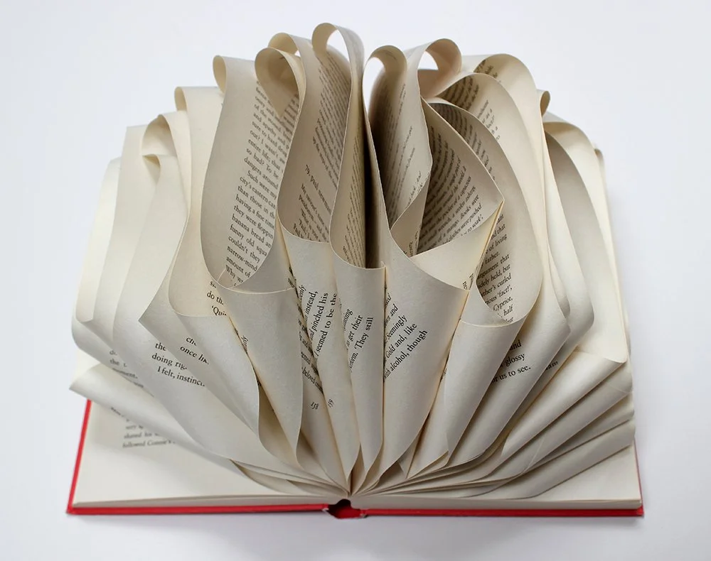 Book art installation paper art