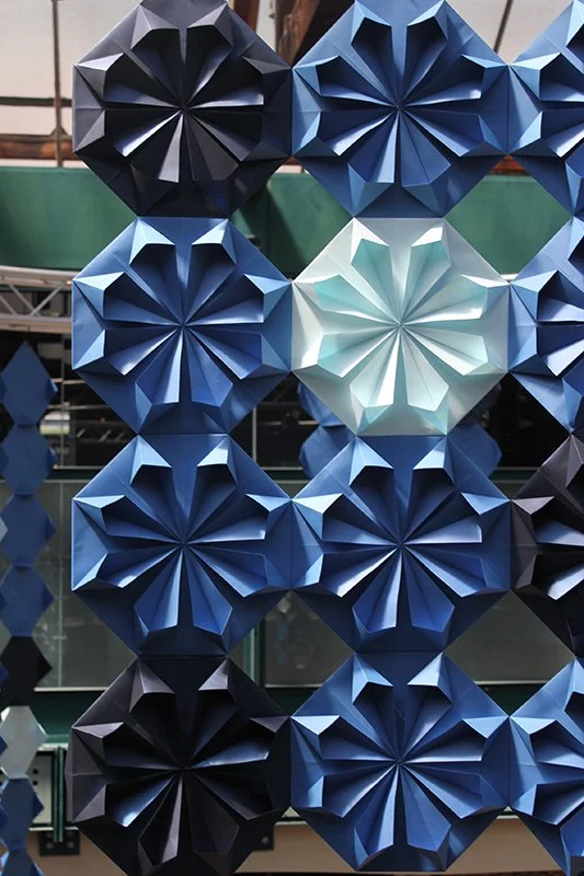 Geometric Paper Art Installation