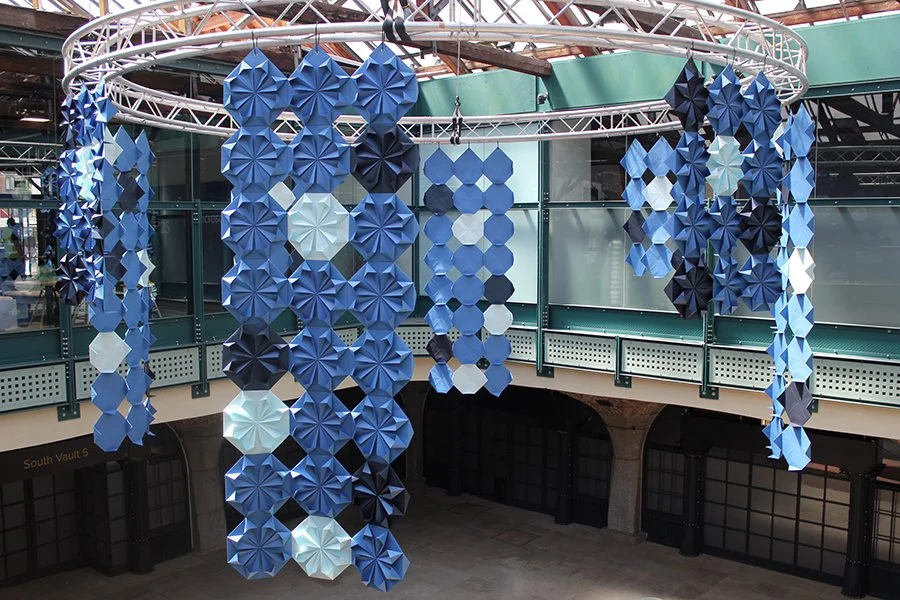 Geometric Paper Art Installation
