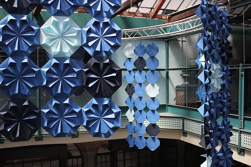 Geometric Paper Art Installation