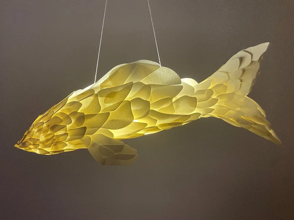 Paper Art Fish Installation Sculptures