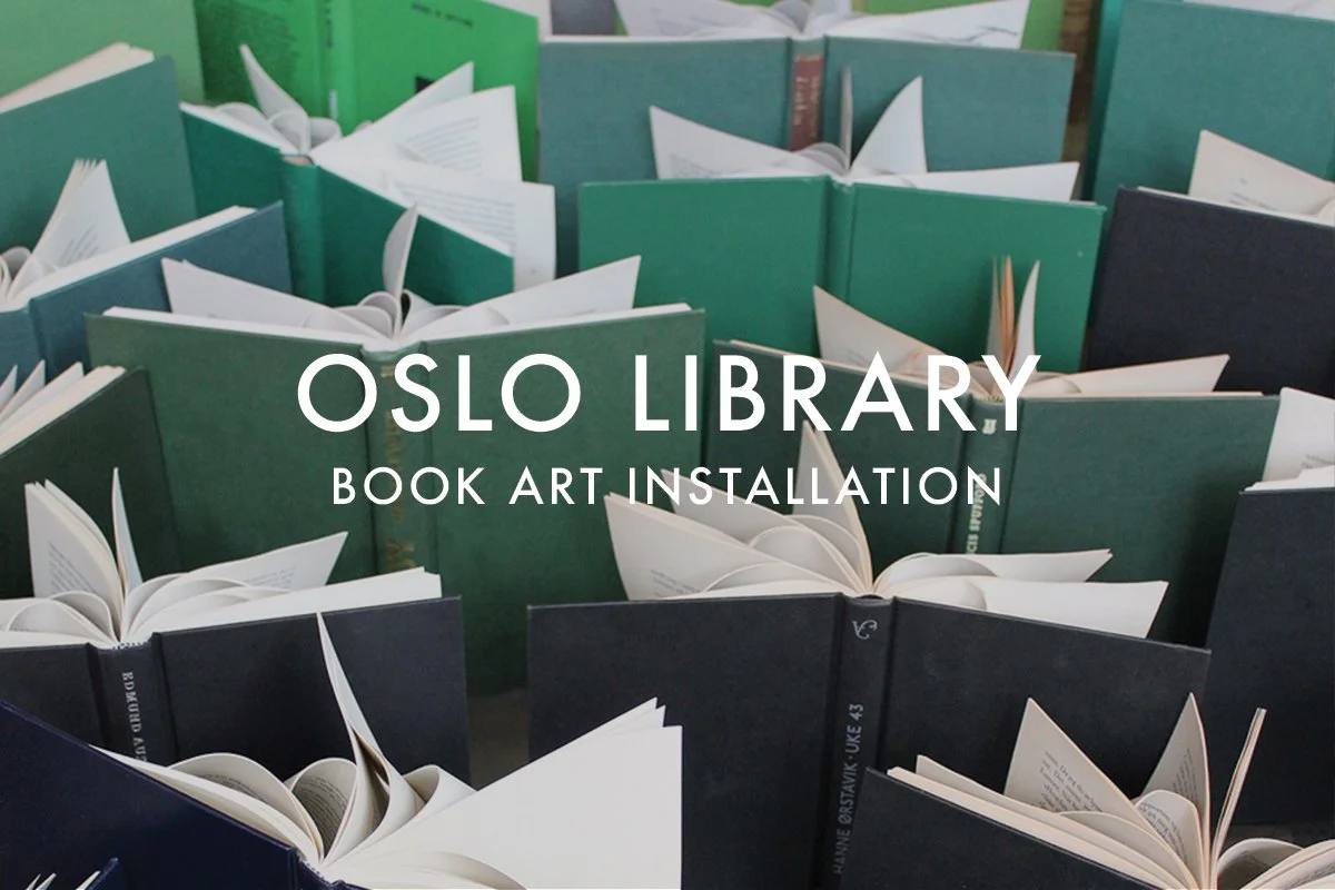 Book art installation