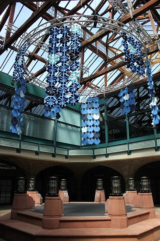 Geometric Paper Art Installation