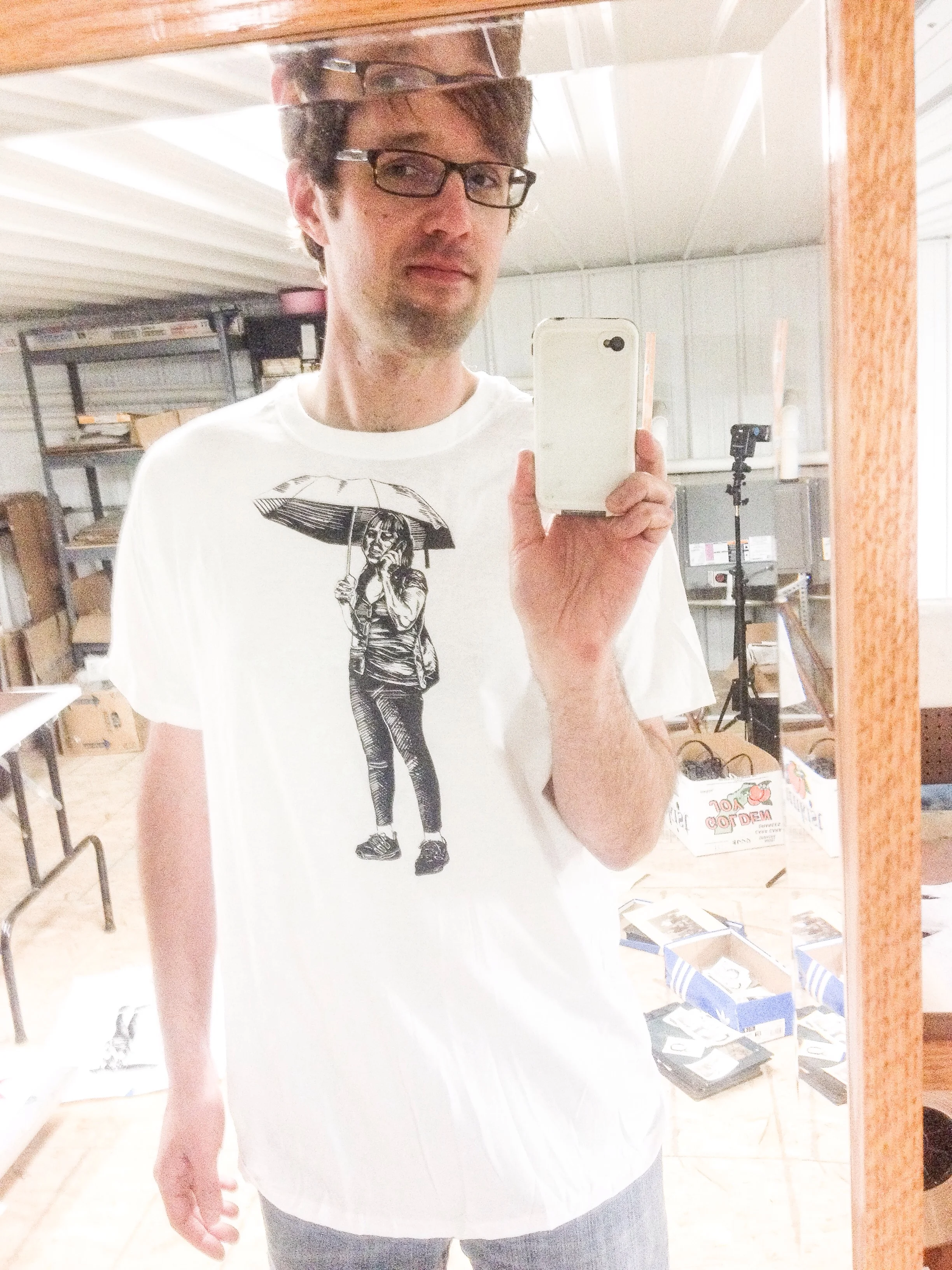 "The artist in his studio"