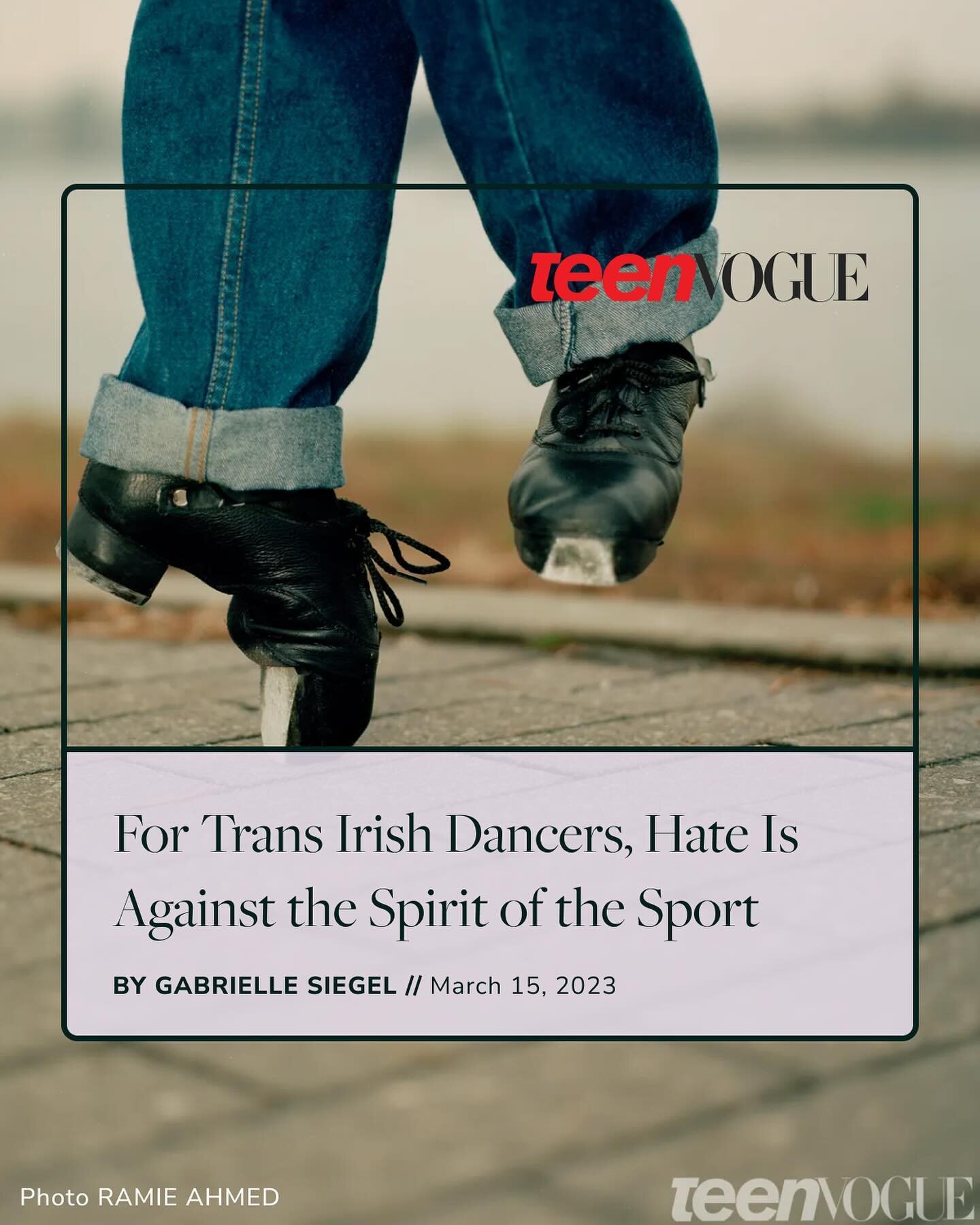 HAPPY ST. PATRICK&rsquo;S WEEKEND TO US ALL 🎉😭I have a story to share.

Last December, I reached out to Teen Vogue at the suggestion of @paige_elisa . Certain media sources were doing the most to drum up panic about trans dancers living their lives