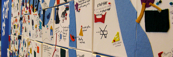 Trap Street / various venues / 2008-2013 Trap Street is an installation game that invites players to construct a map of their local area, populating it with lies and truths - can they trick the next players? It's run at Sandpits and independent events across the UK, and its rules are available under a creative commons license for people who would like to run it themselves.