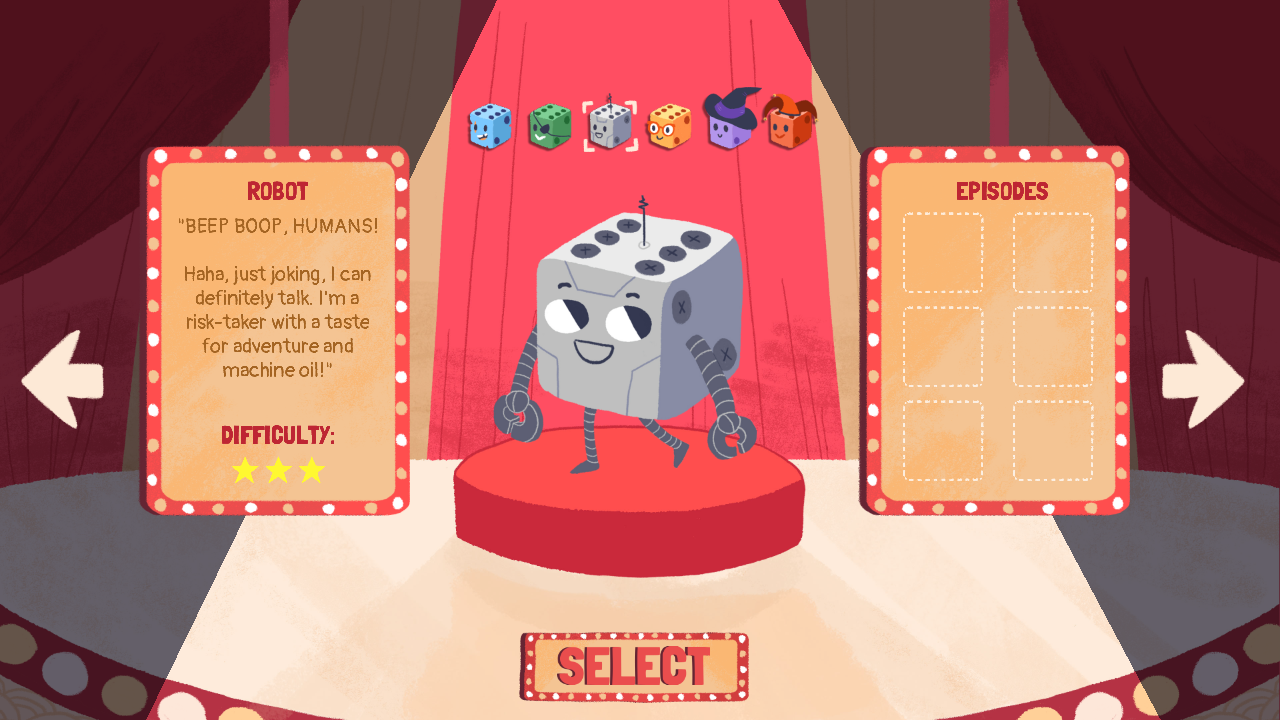 Writing for Dicey Dungeons