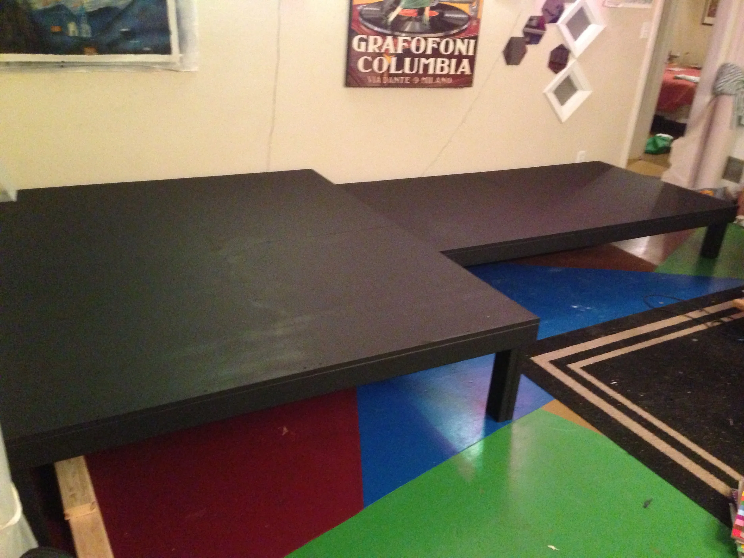  A stage I built for my musical roommates in my apt in Austin, Tx 