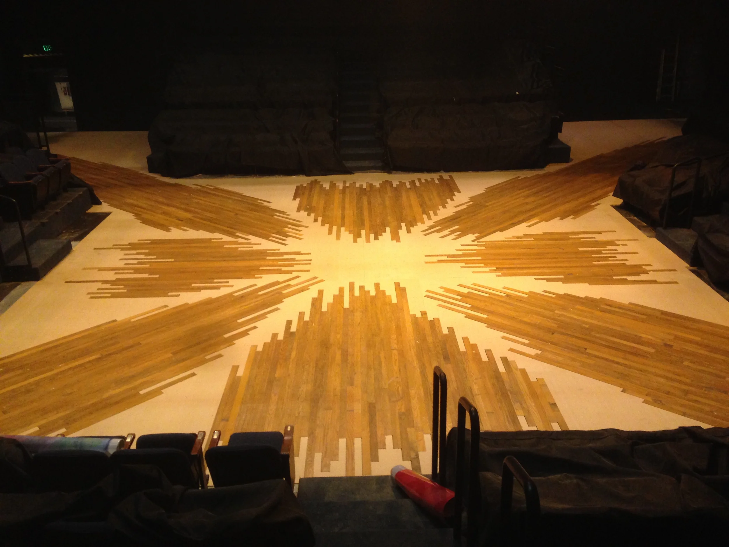   Good People-&nbsp;  Alley Theatre - Shop Carpenter Set Designer- Kevin Rigdon TD- Pat Orndorf&nbsp; Flooring Install Progress Photo&nbsp; 