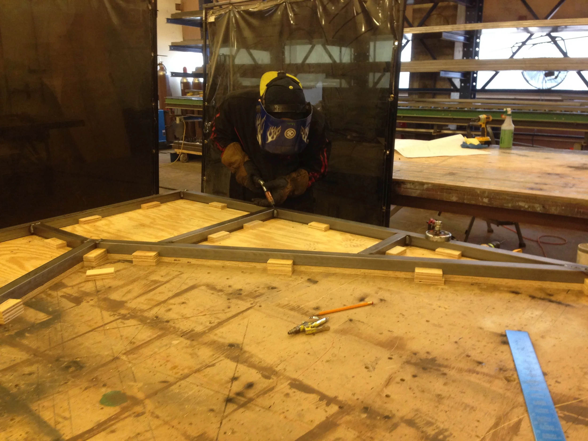   Communicating Doors -&nbsp; Alley Theatre - Shop Carpenter TD- Pat Orndorf Welding Flooring Substructure Platform 