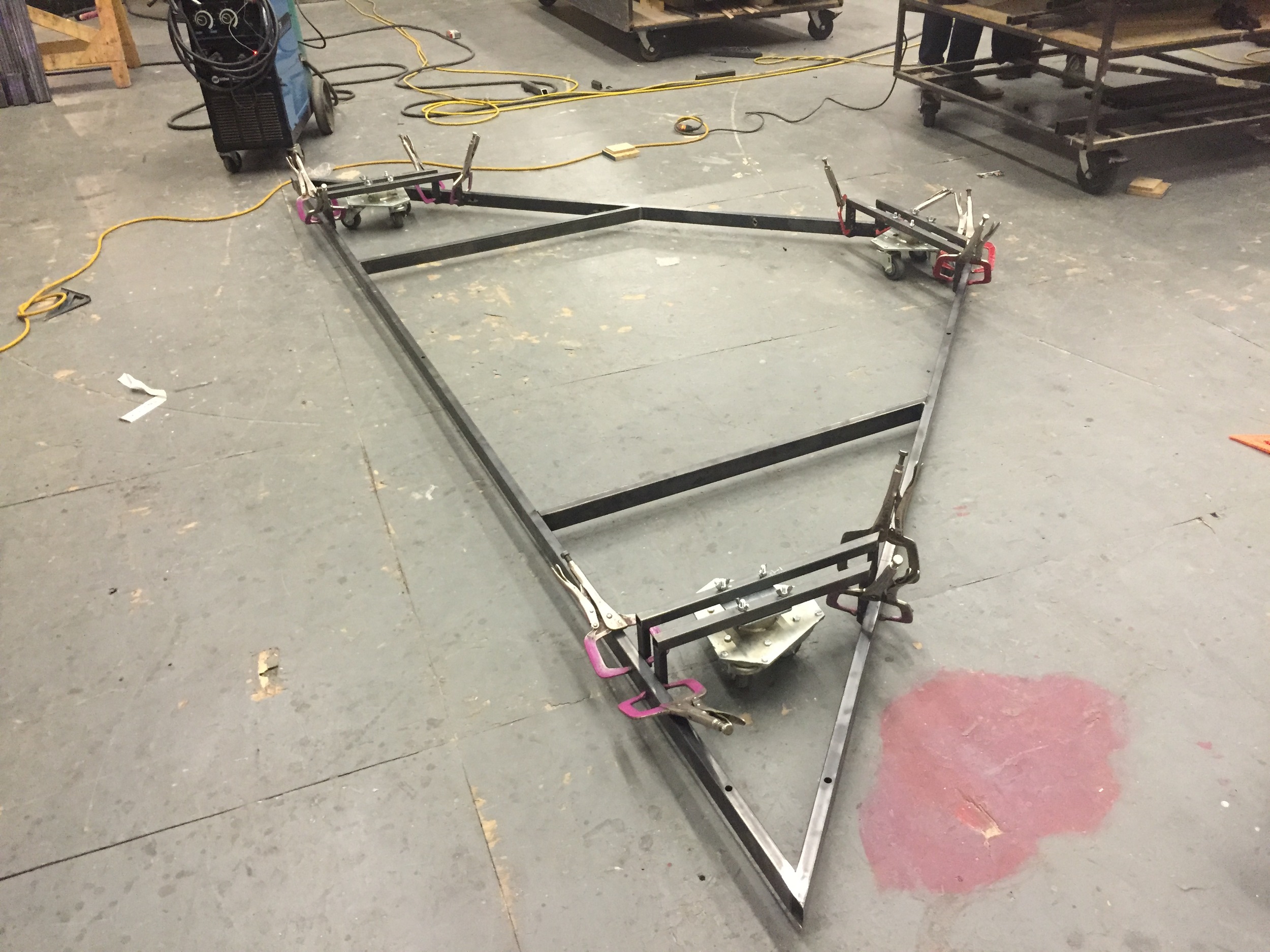   The Hothouse-&nbsp;  Boston U.  &nbsp;Theatre - ATD Set Designer- Baron Pugh TD- Ben Frechette Base Platform Progress Photo 