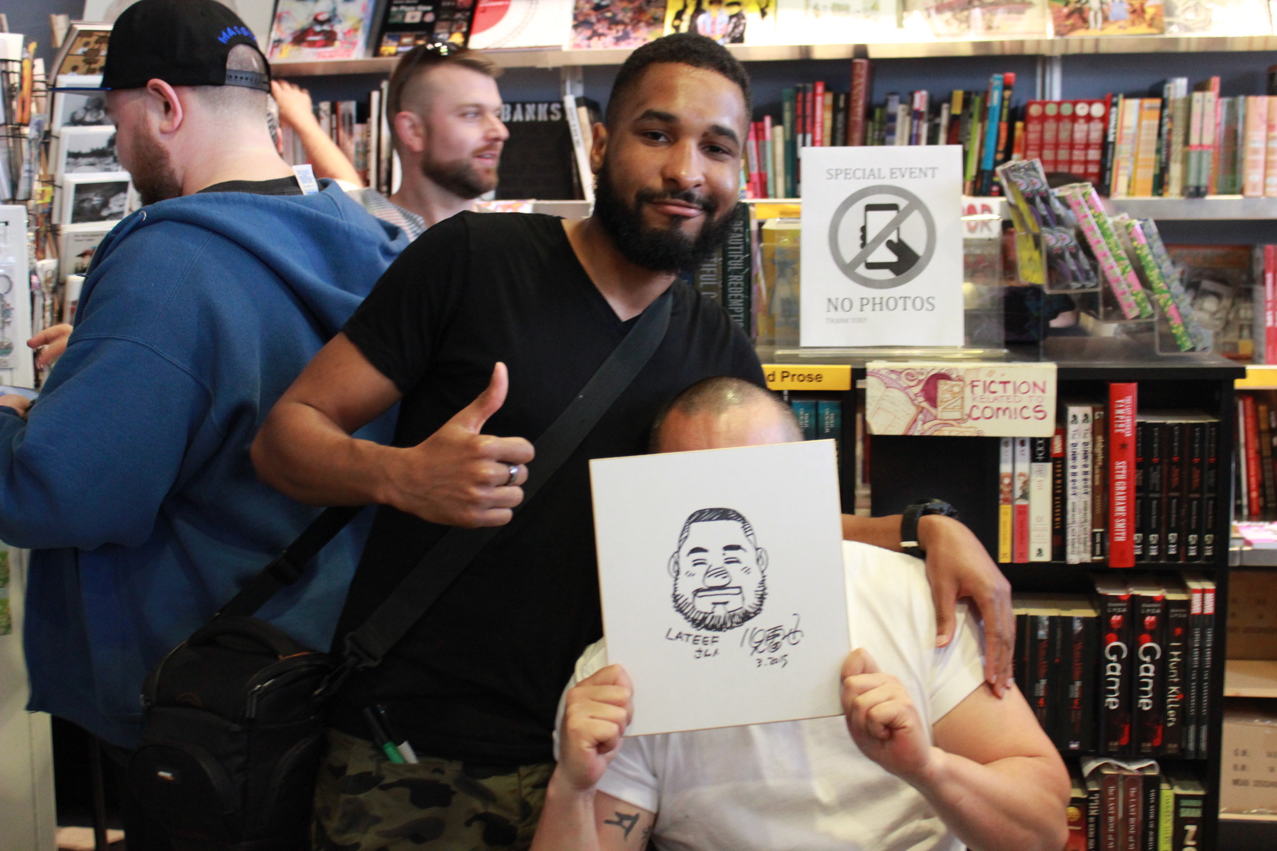 Jiraiya-san maintains his facial anonymity behind the sketch he created for me. 