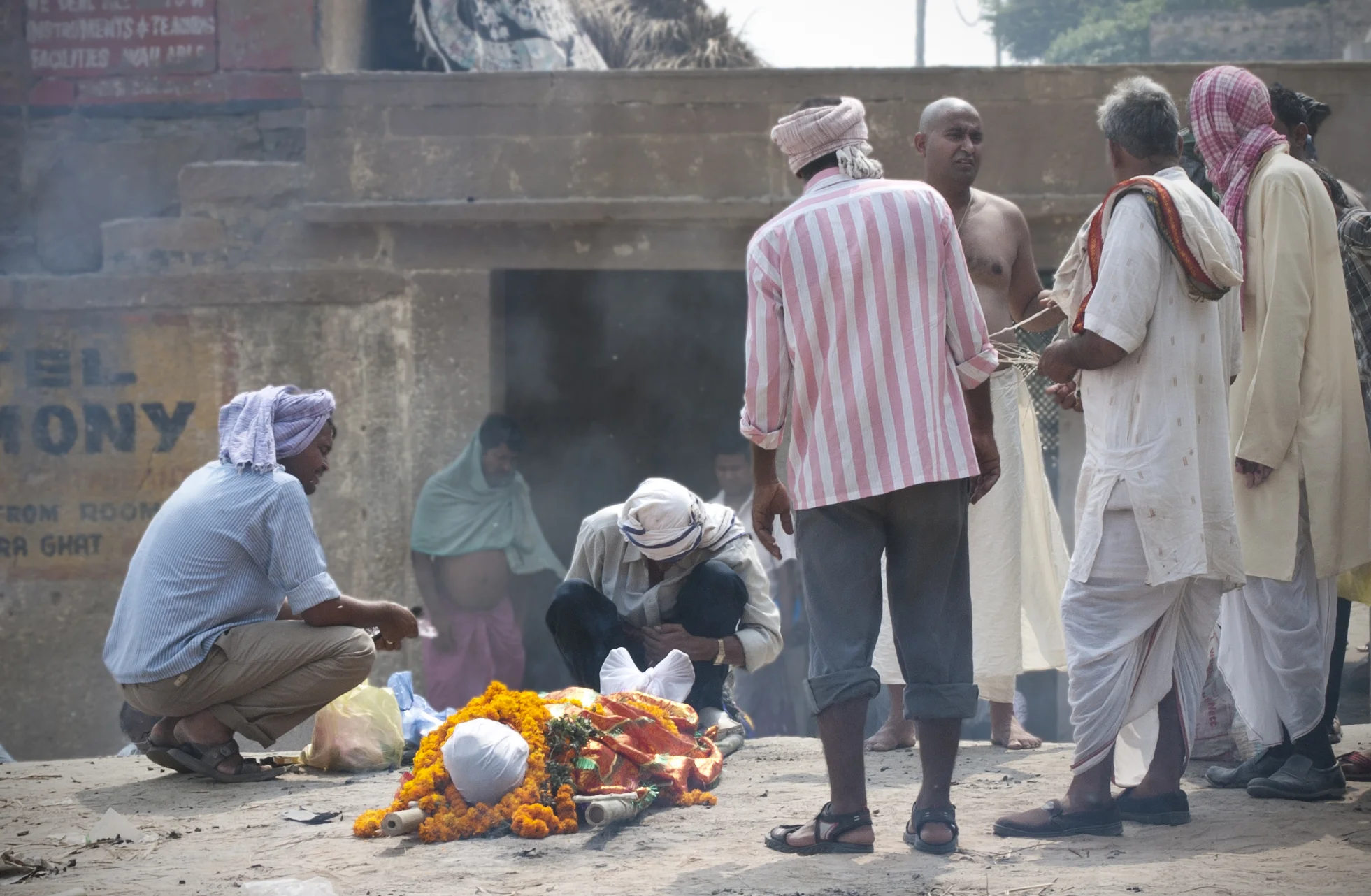 A body is prepared for Cremation. 