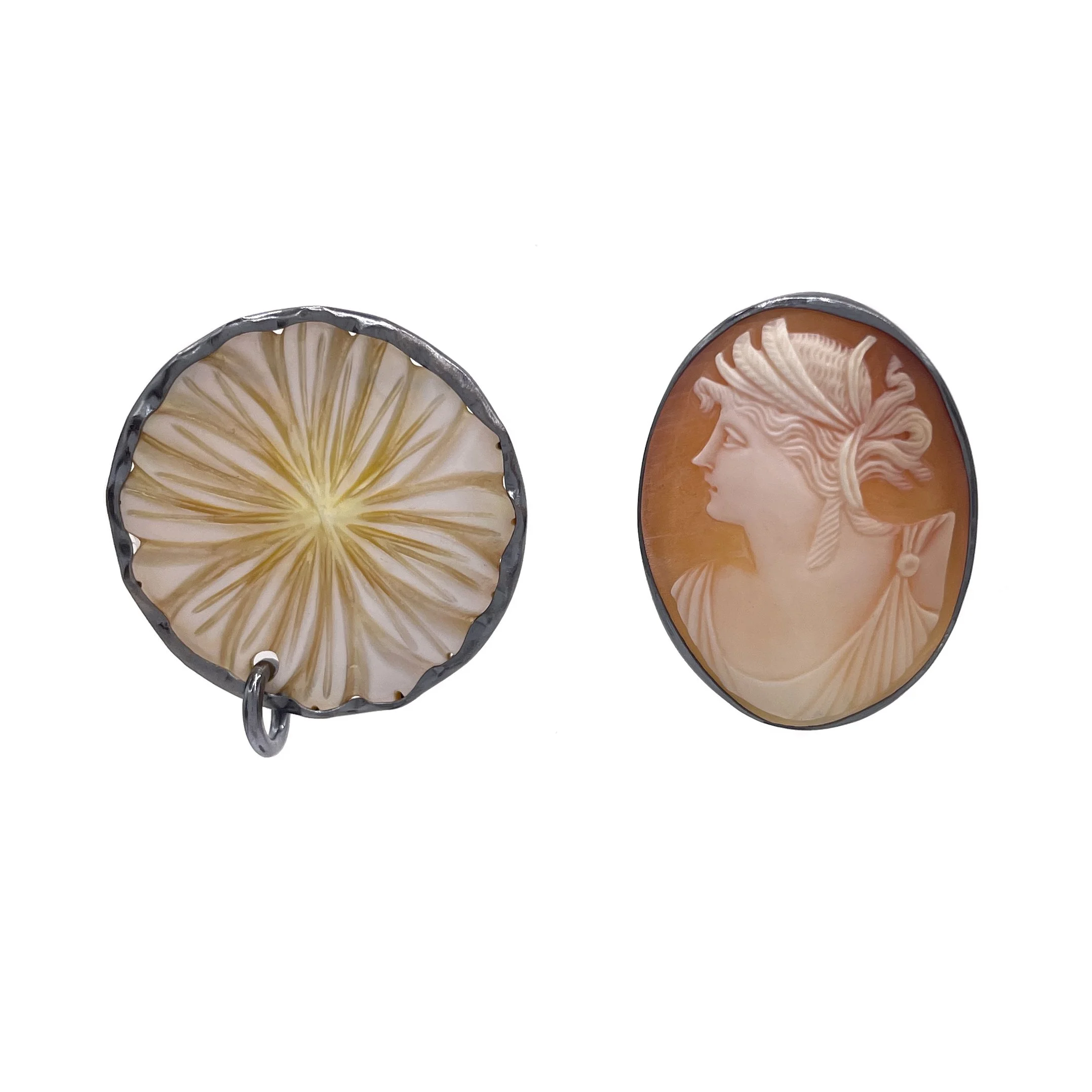 Carved Shell Earrings