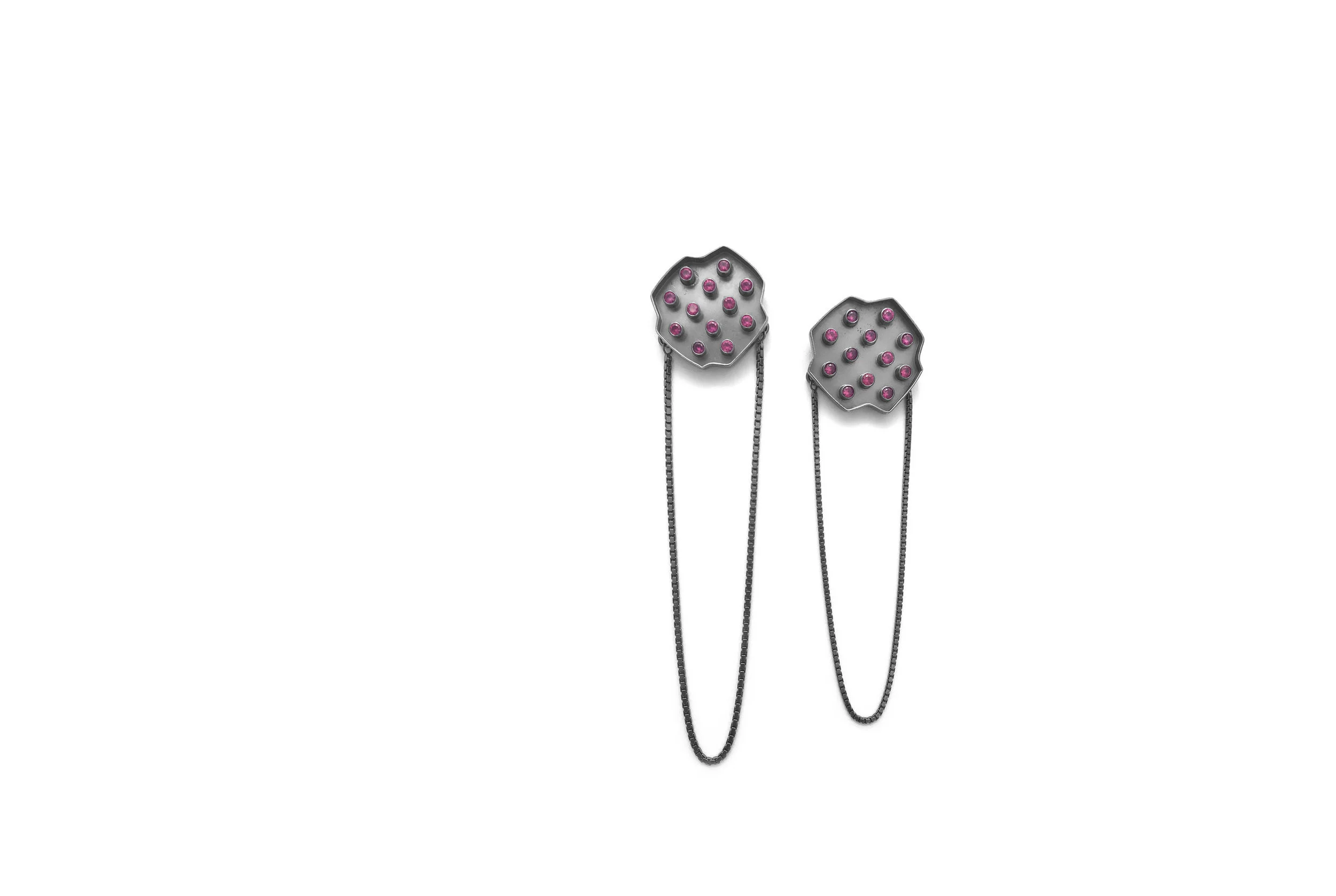 Ruby Studded Shoulder Dusters
