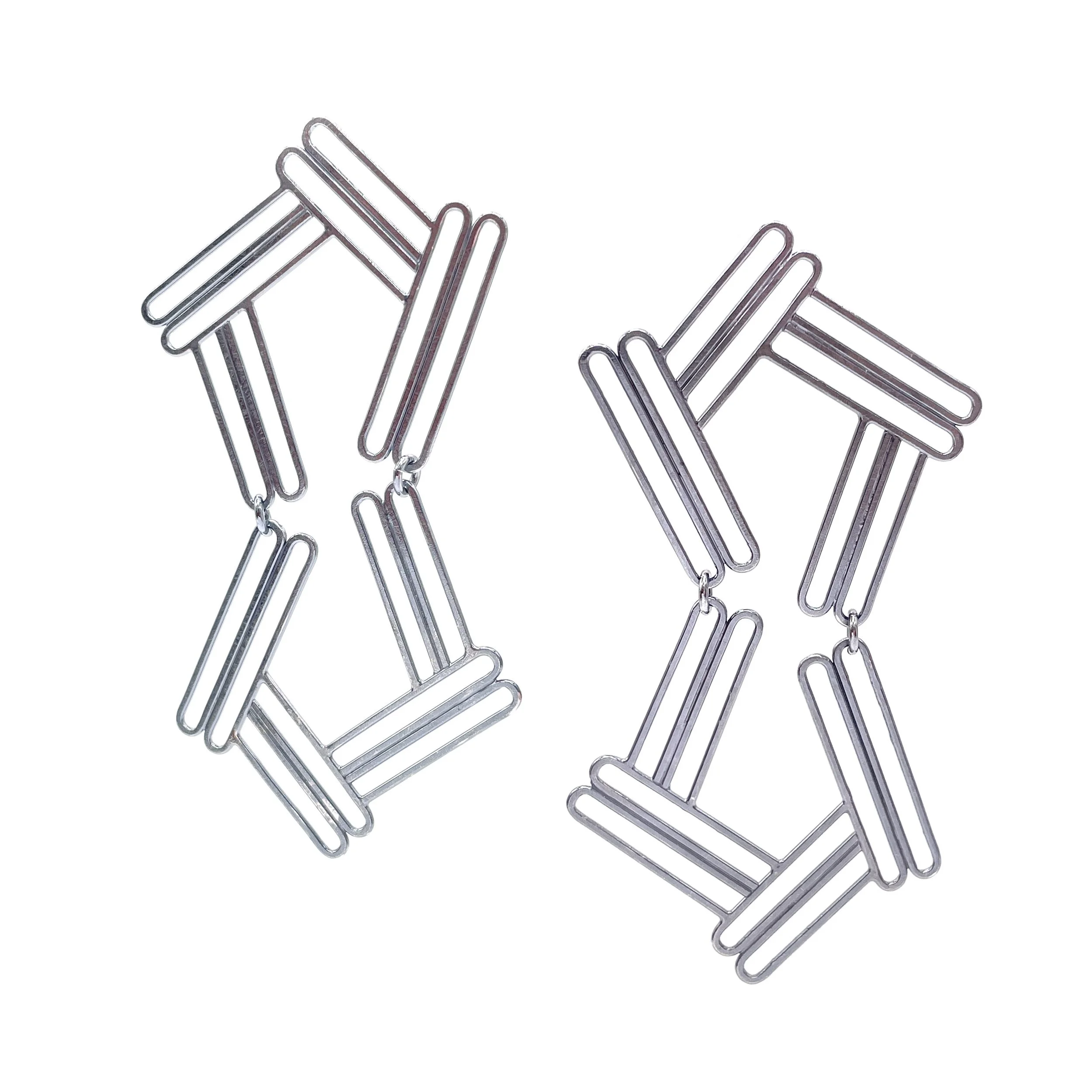 Angled Column Earrings