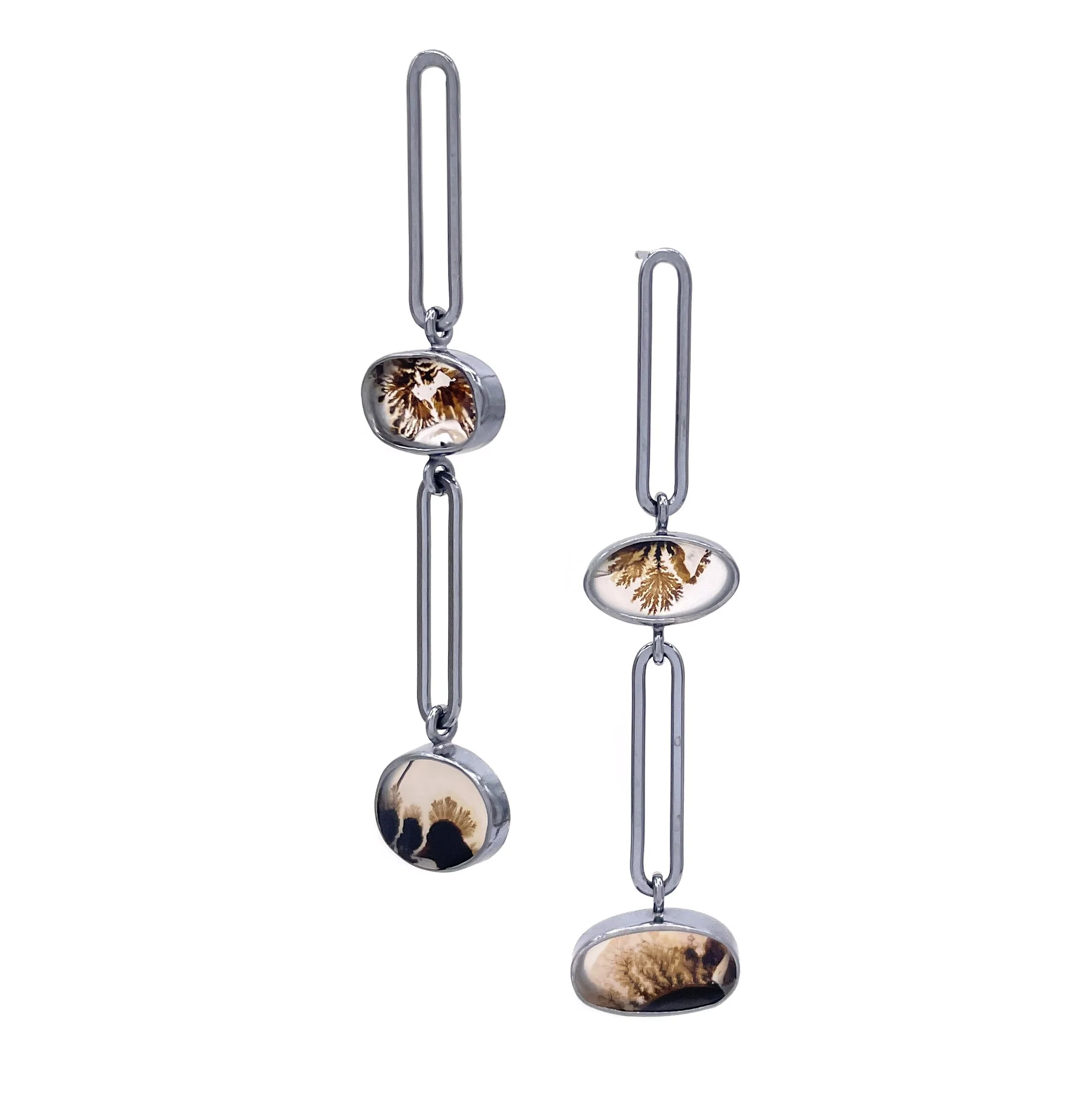 Double Dendritic Earrings