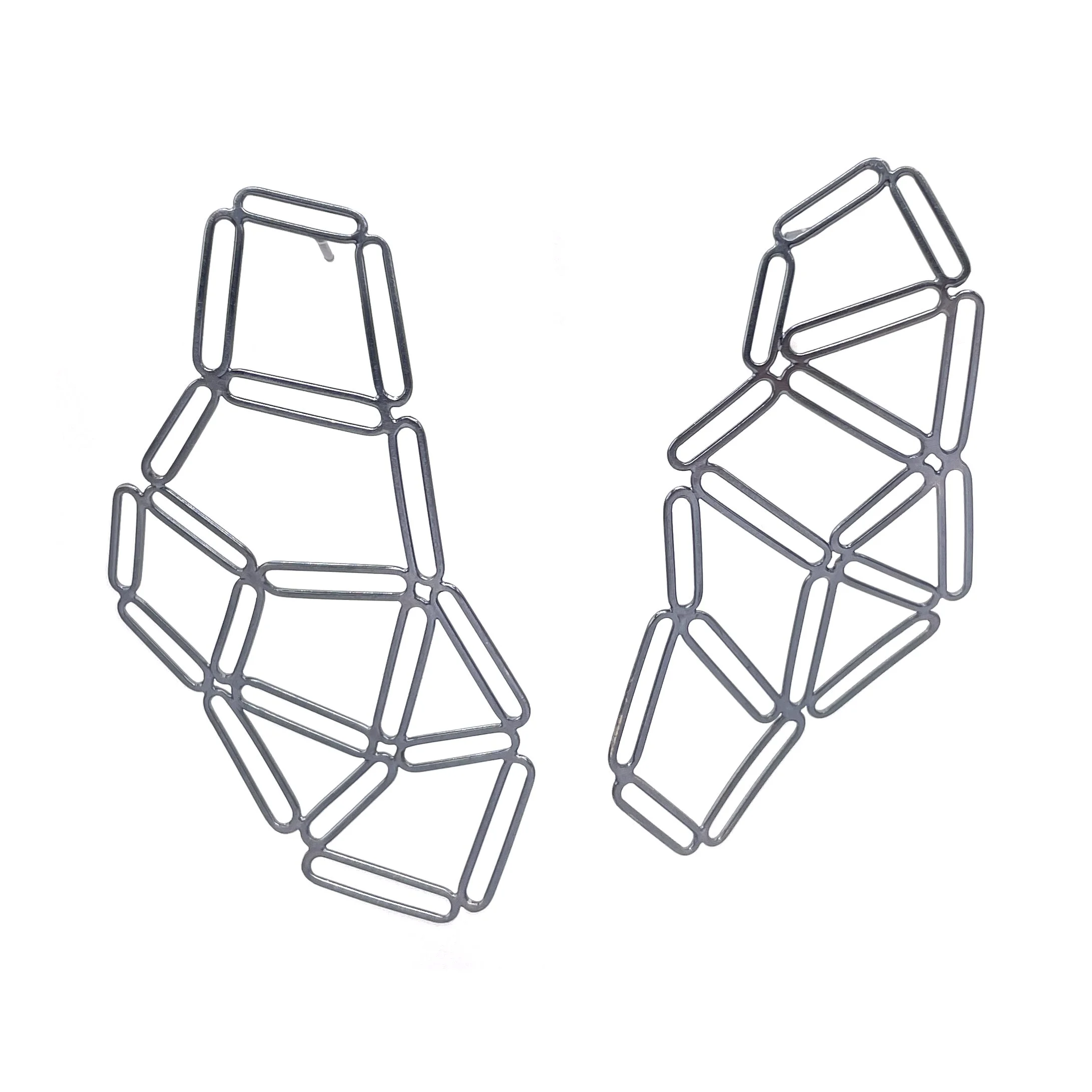 Wavy Angled Earrings