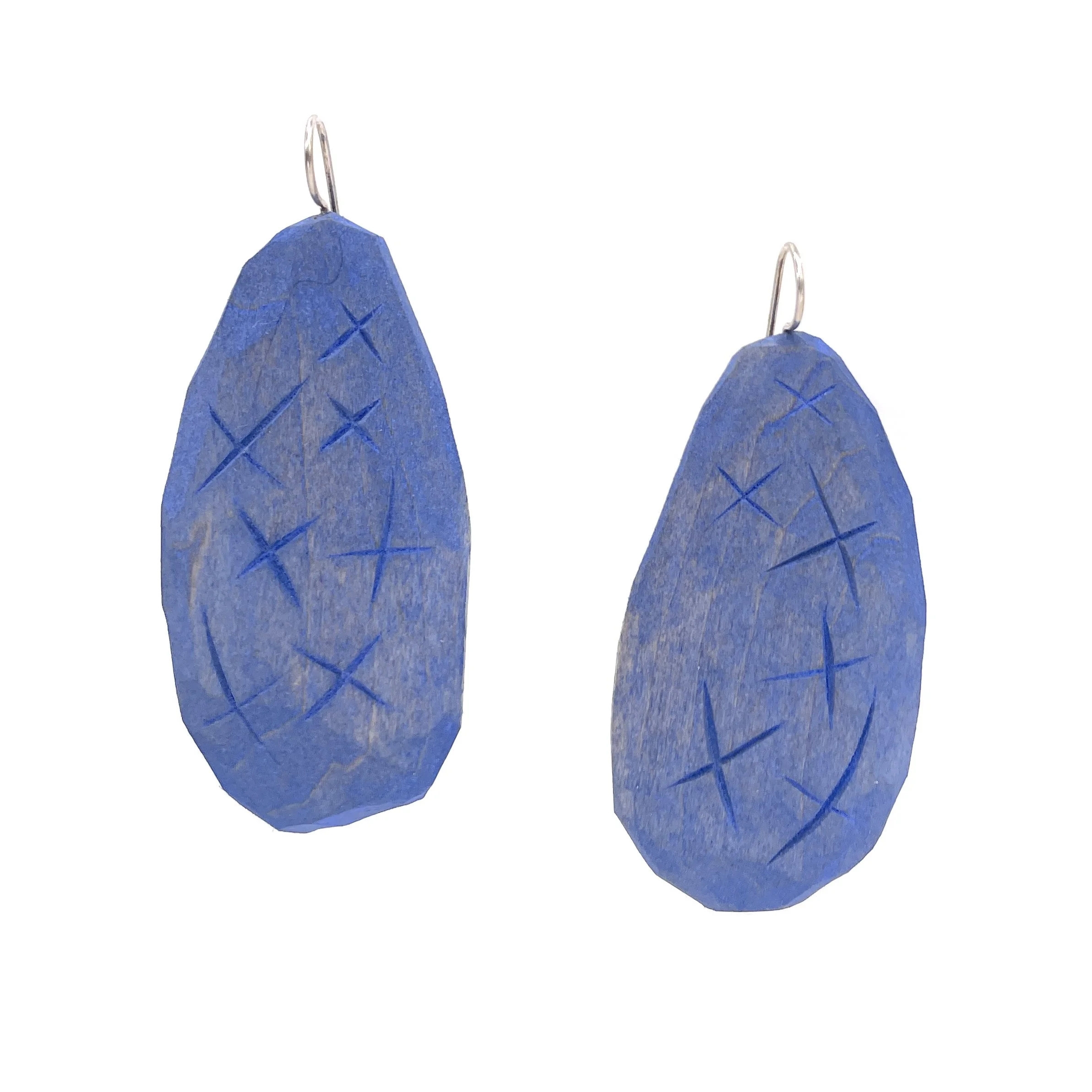 Carved X Earrings