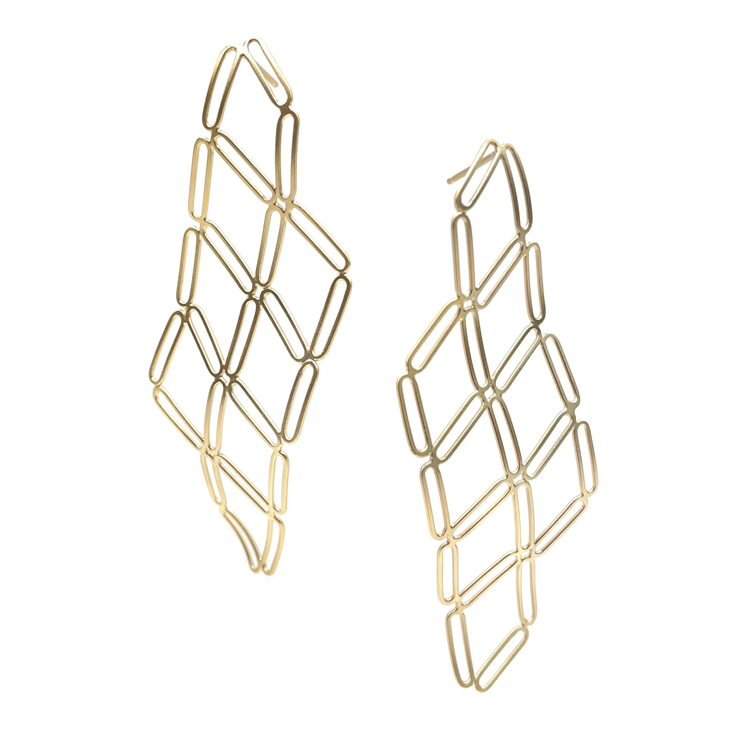 Wavy Grid Earrings