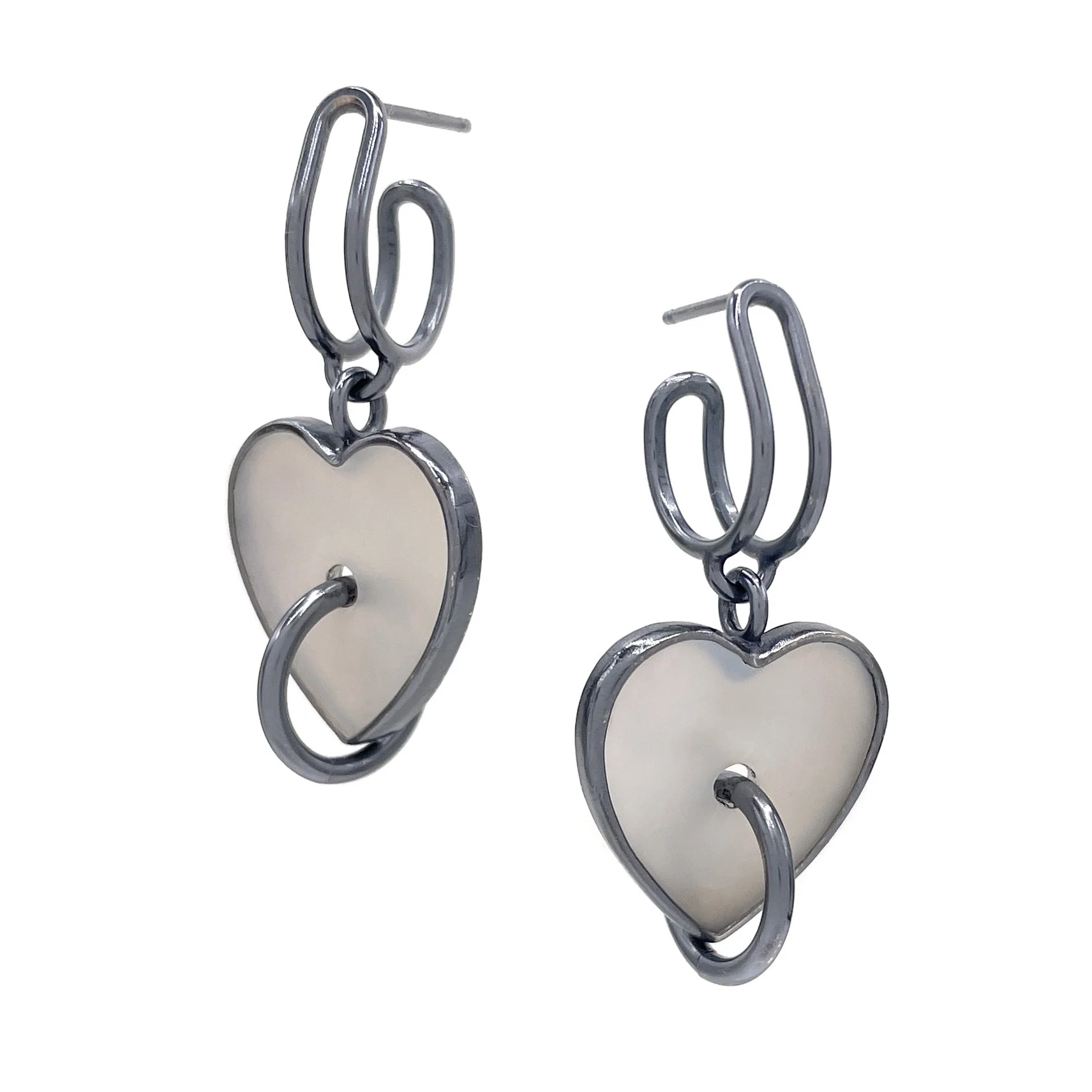 Pierced Heart Hoops