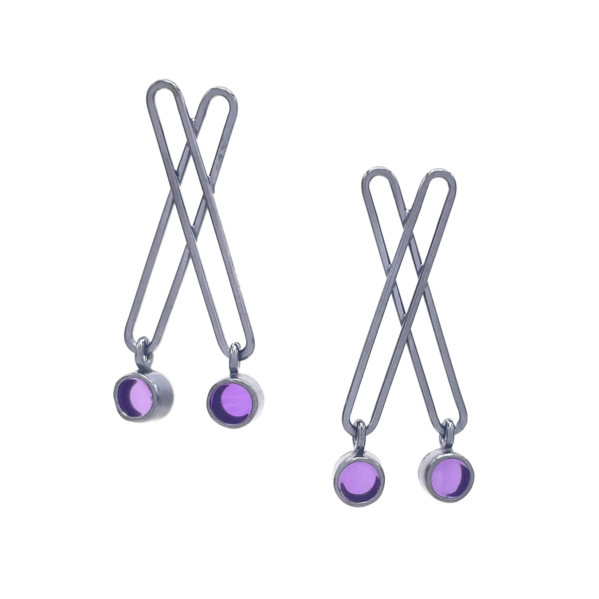 Amethyst X Earrings