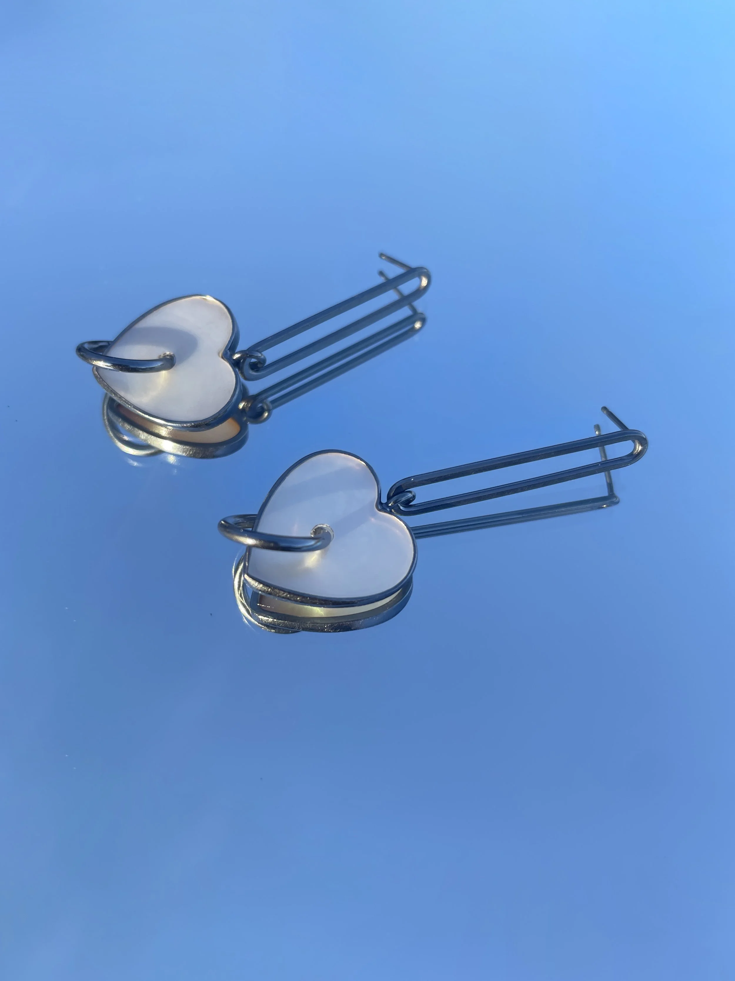 Pierced Heart Exclamation Earrings