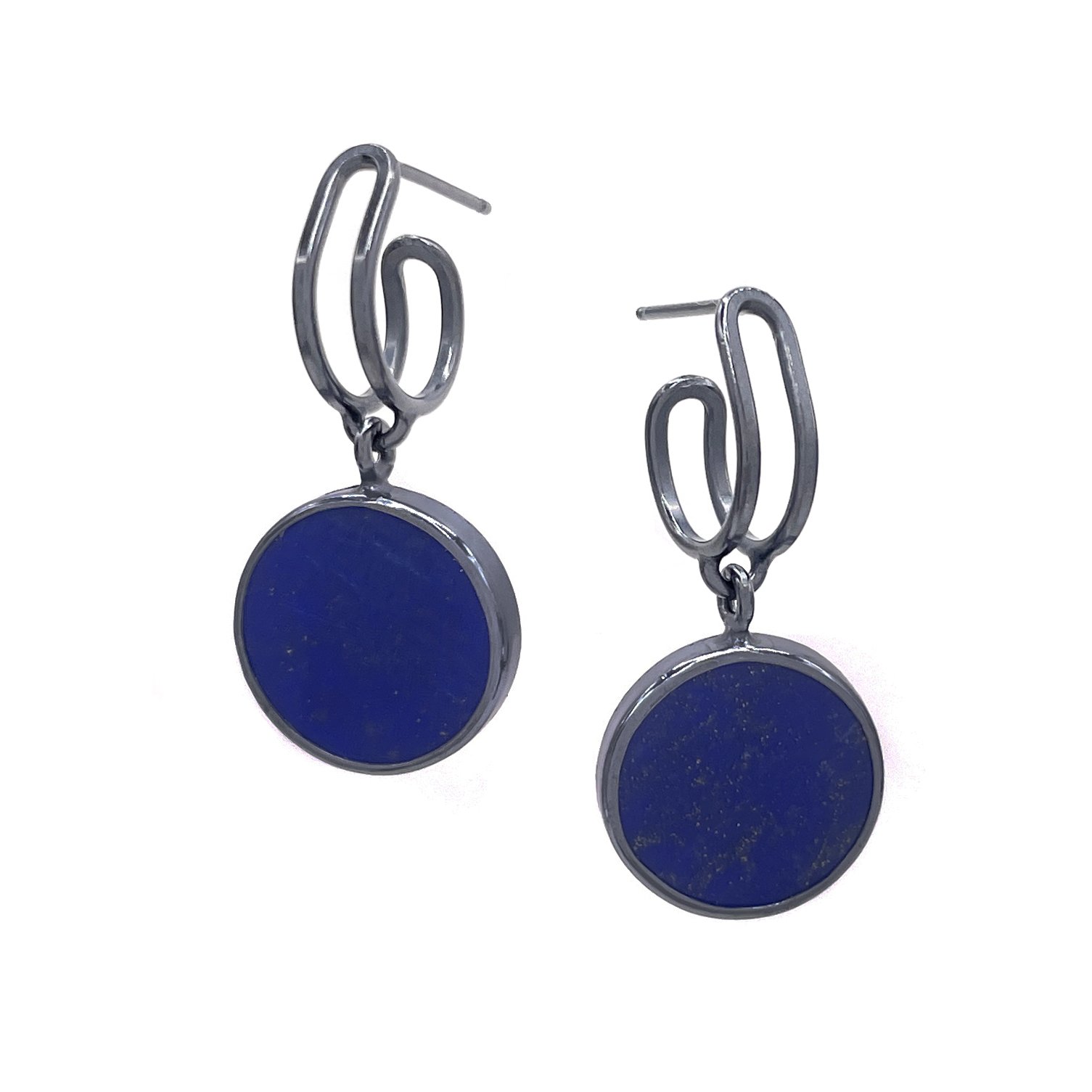 Lapis Drop Hoops