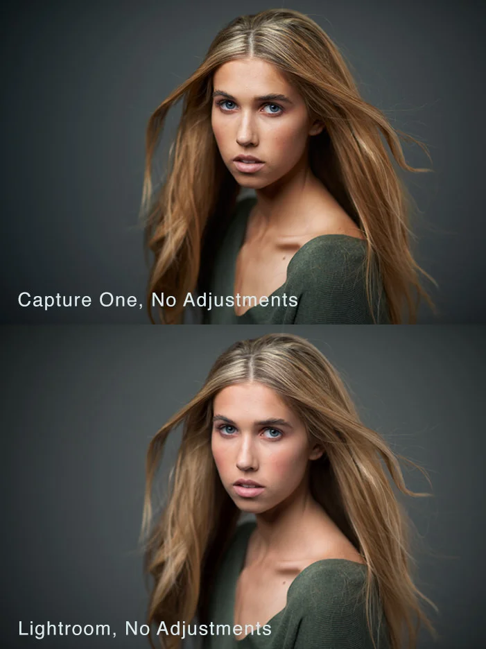 Hier een vergelijking met Lightroom. Let eens op het verschil in contrast en scherpte van Capture One. Ook huid kleuren zijn net even wat beter dan in Lightroom. (foto: Michael Woloszynowicz
