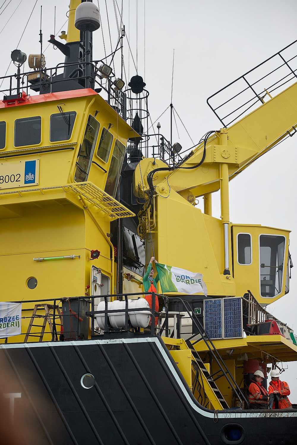  De eerste oogst van de Noordzee Boerderij met de Royal IHC harvest machine 