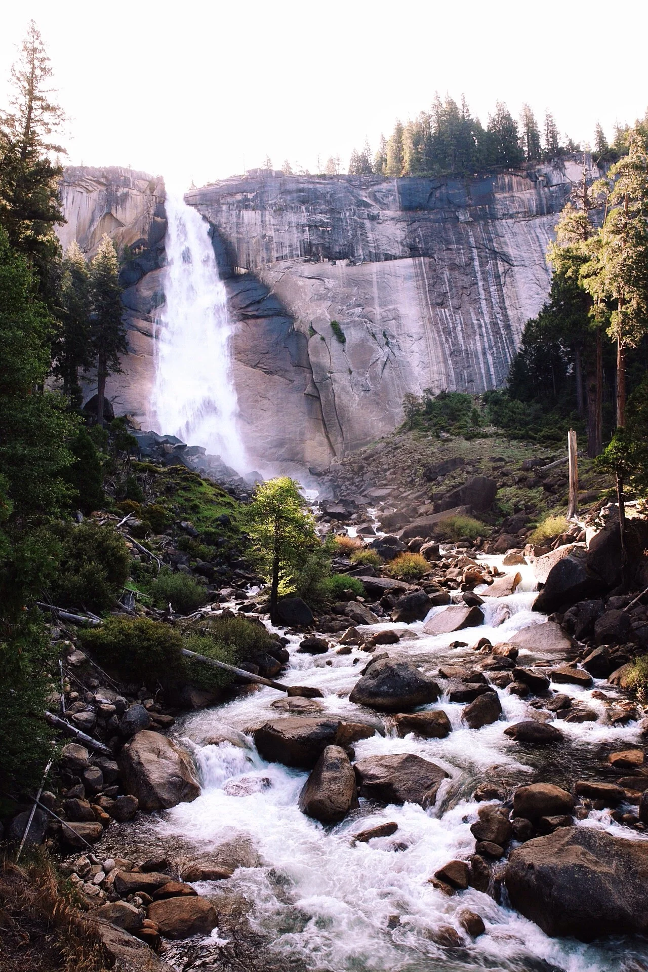 Vernal Falls (I think) a mere mile or two before the valley. 