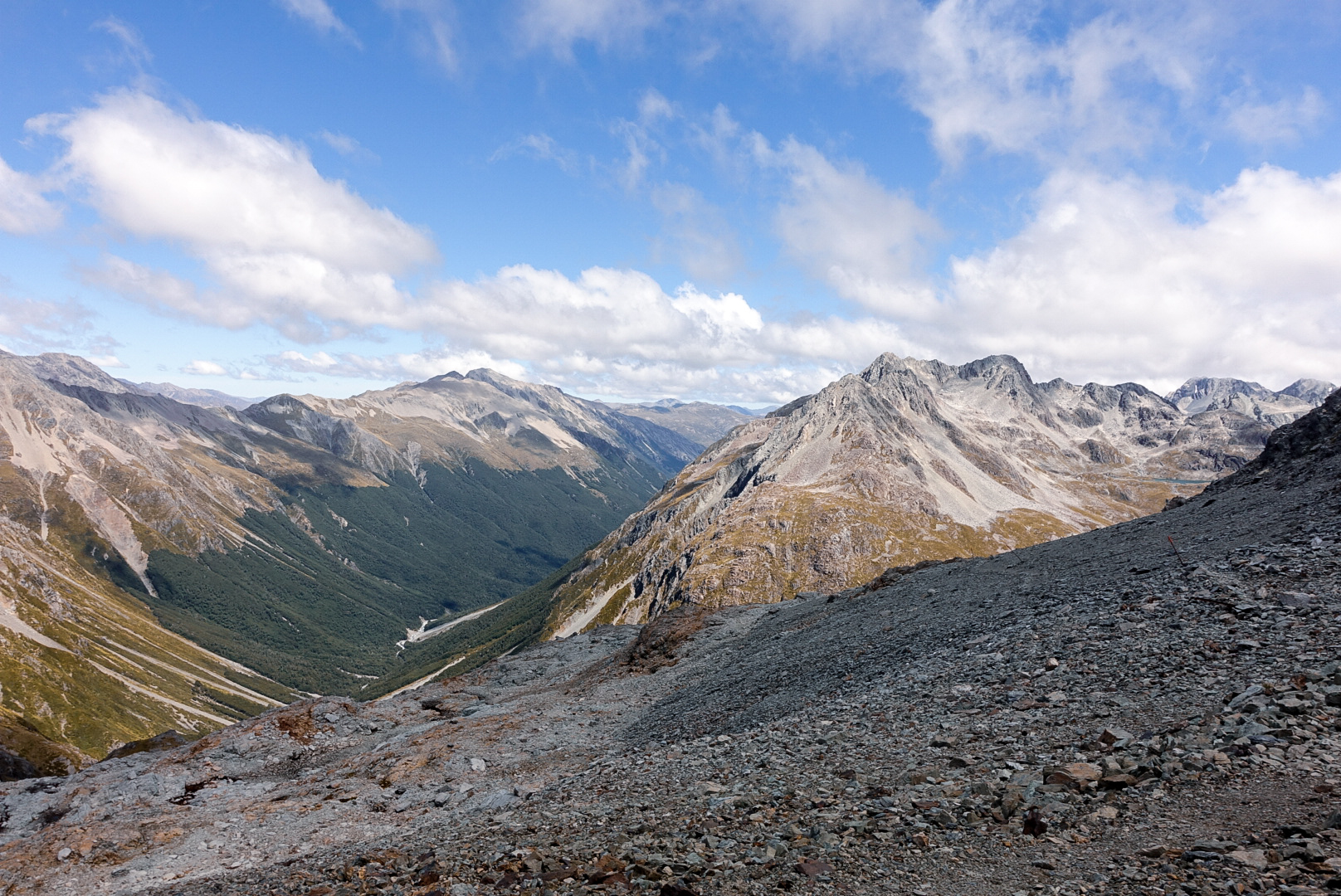 The view from the far side of Waiau Pass photo/ Jonathan 