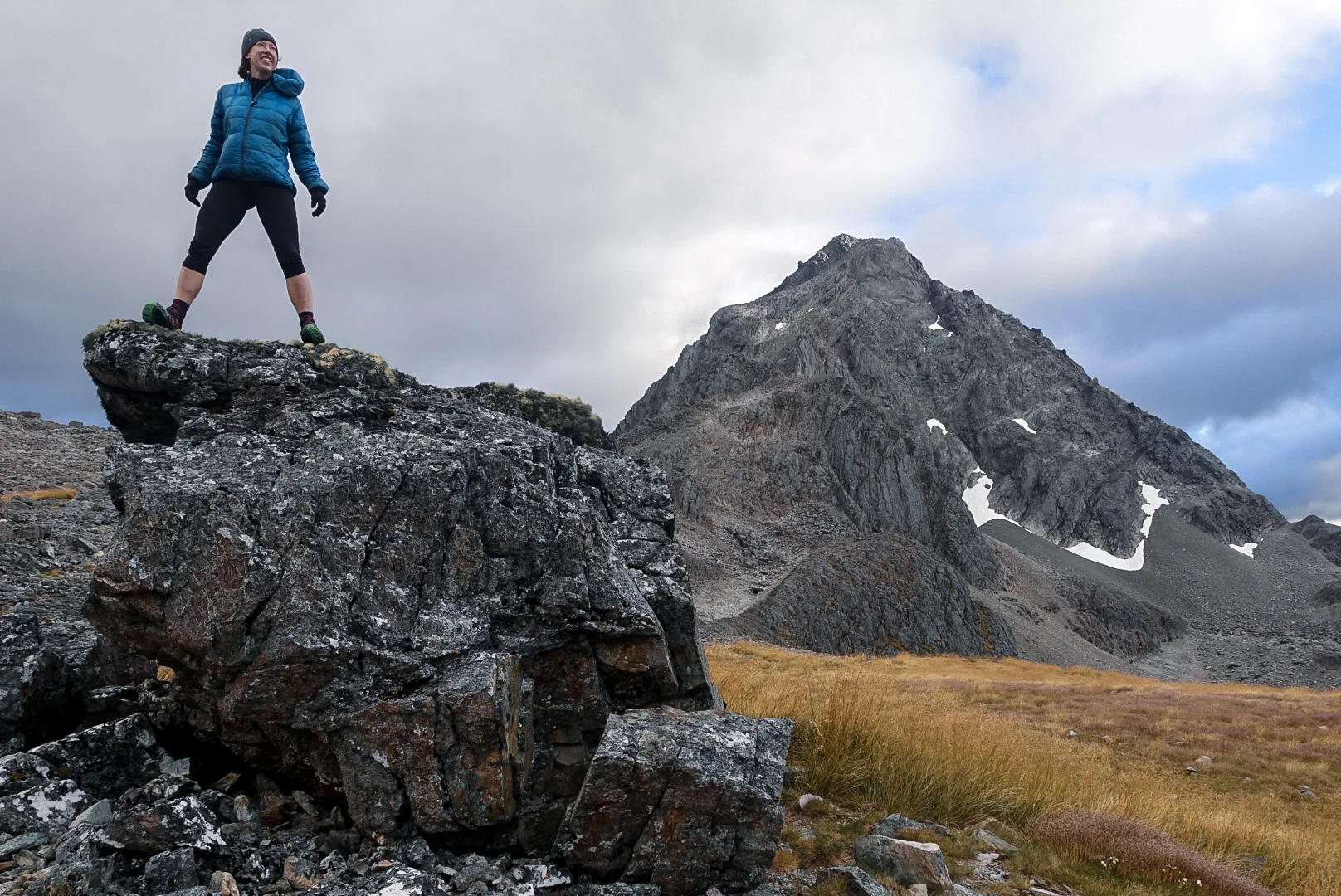 Molly climbing around near Travers Peak photo/ Jonathan 