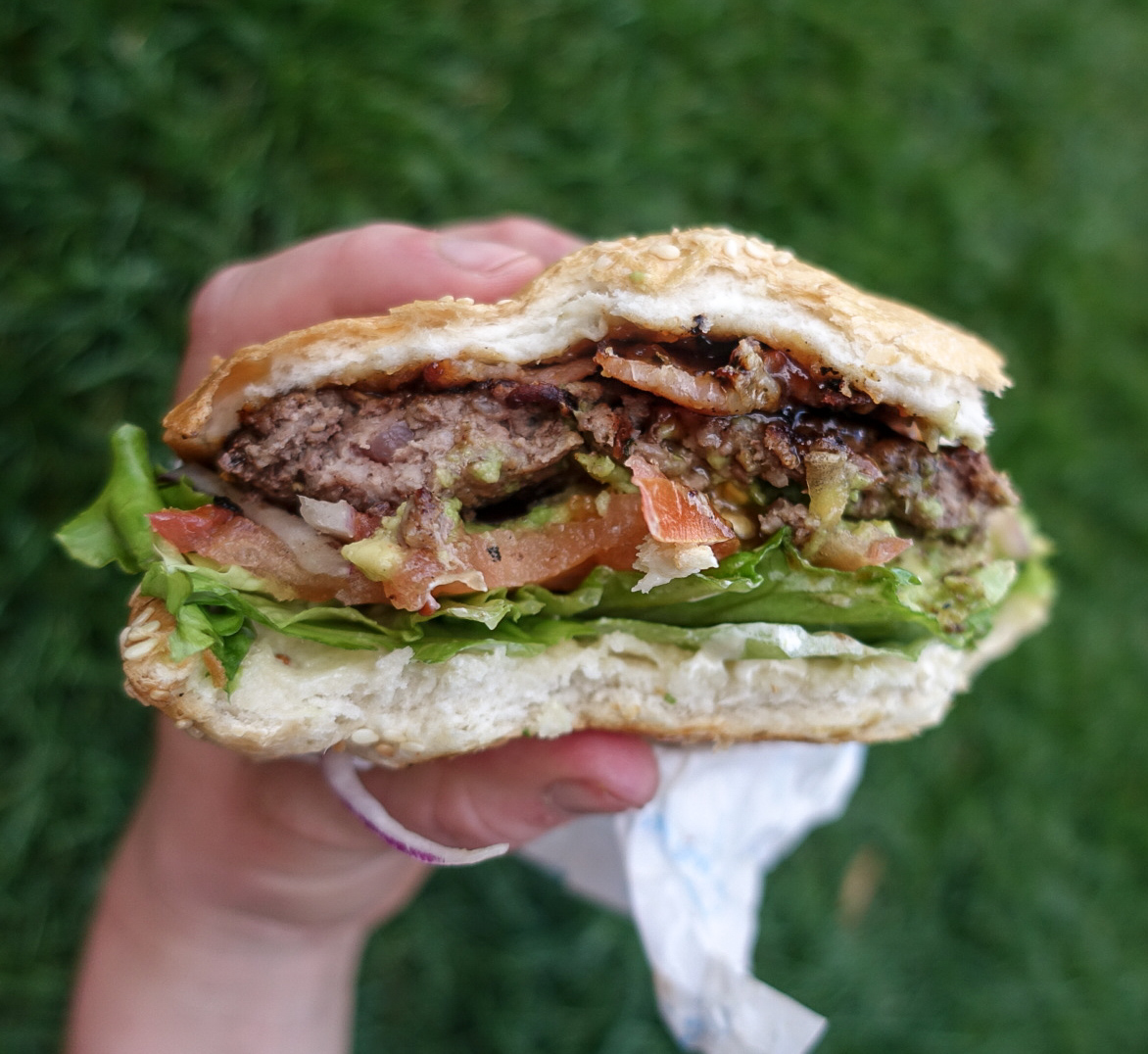 Such a juicy, delicious burger. Not sure I'd agree with the "best in the world" designation, but it didn't suck. photo/ Jonathan