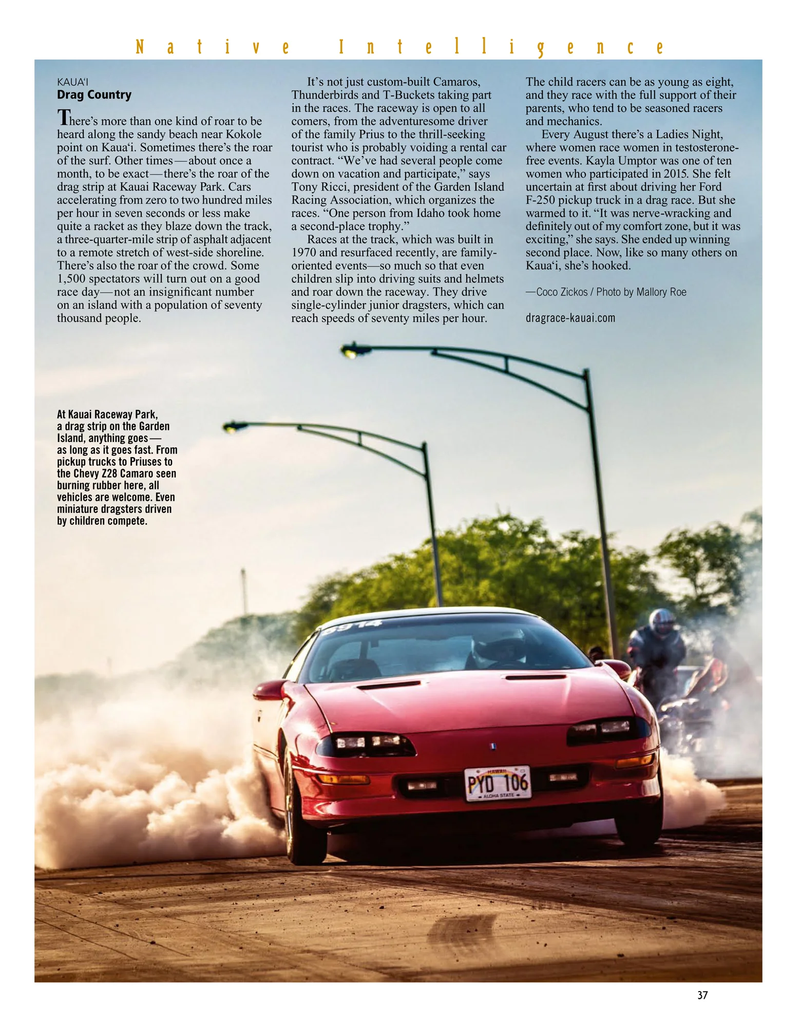 Hana Hou! Magazine on Kauai Raceway Park