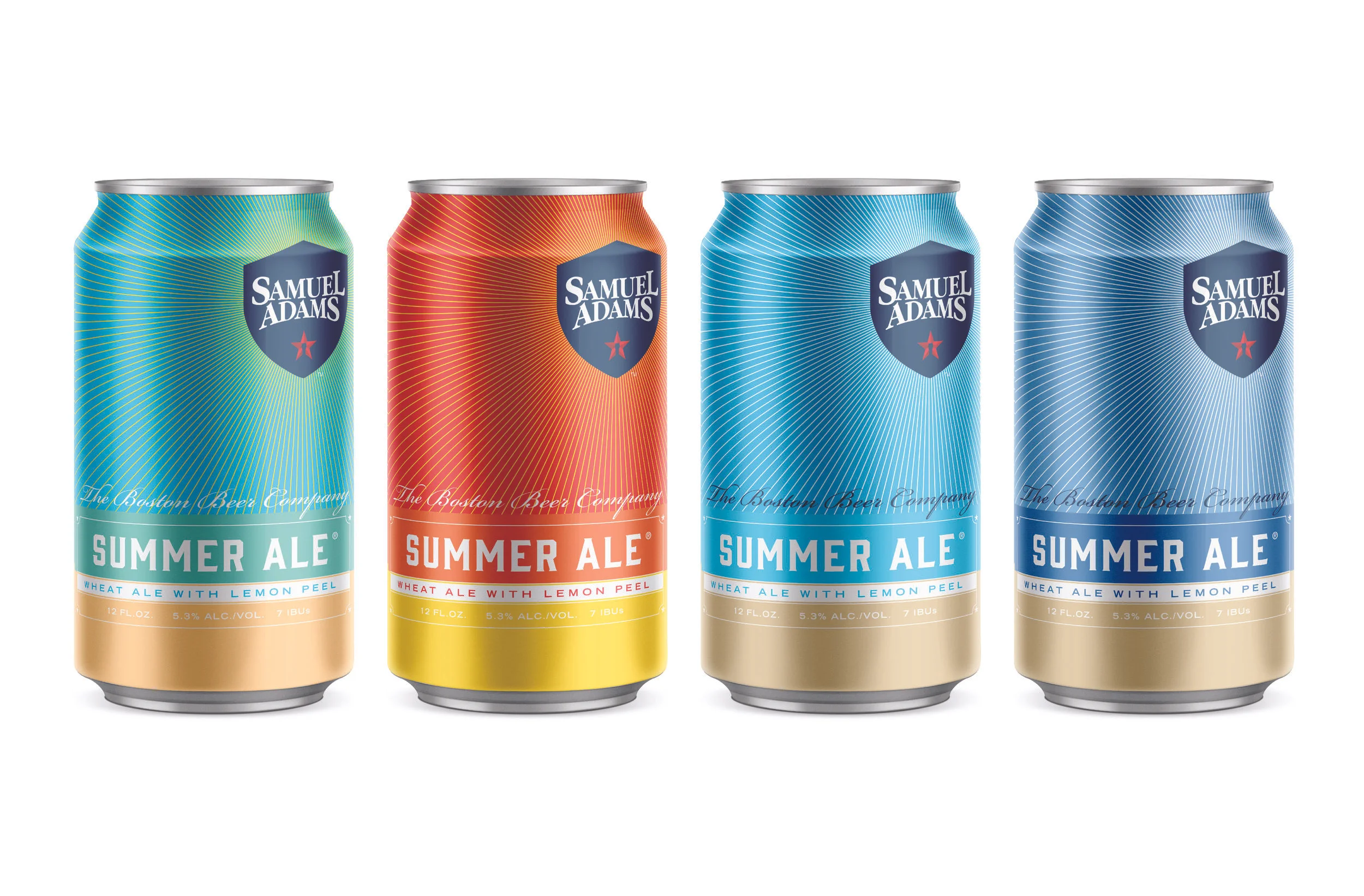 Concept art for Samuel Adams Summer Ale built around a minimalist, color-block beach landscape.