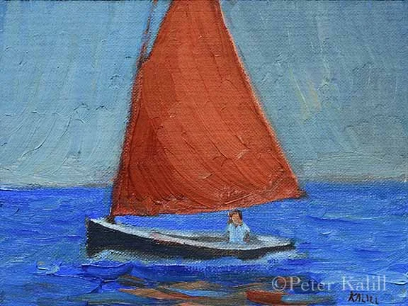 Tanbark Sail 6x8 oil on linen $450