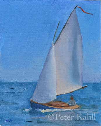 The Red Flag 10x8 oil on linen $550