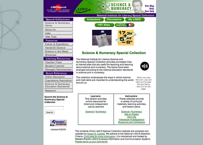 Science LINCS: Science Numeracy