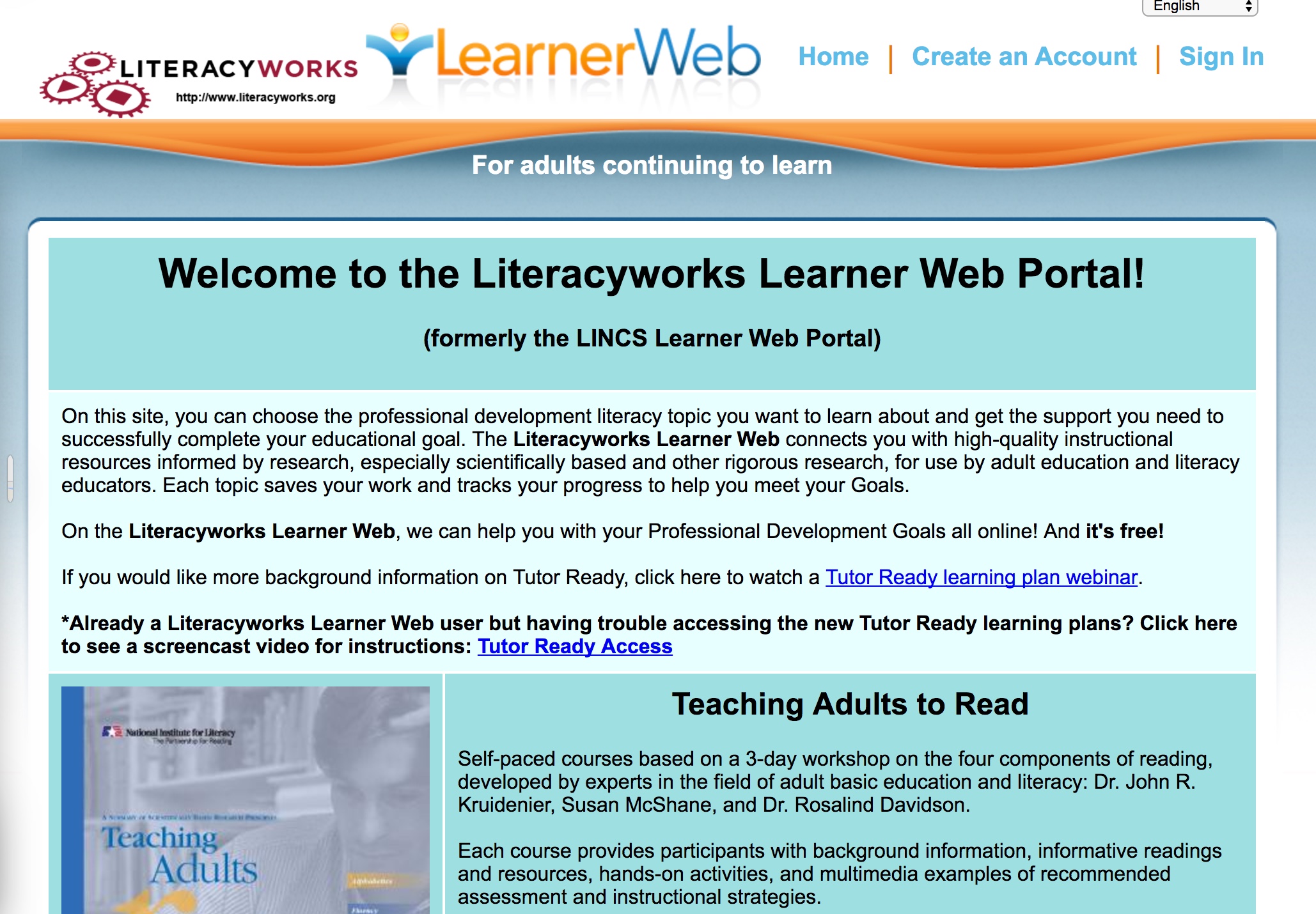 LINCS Learnerweb