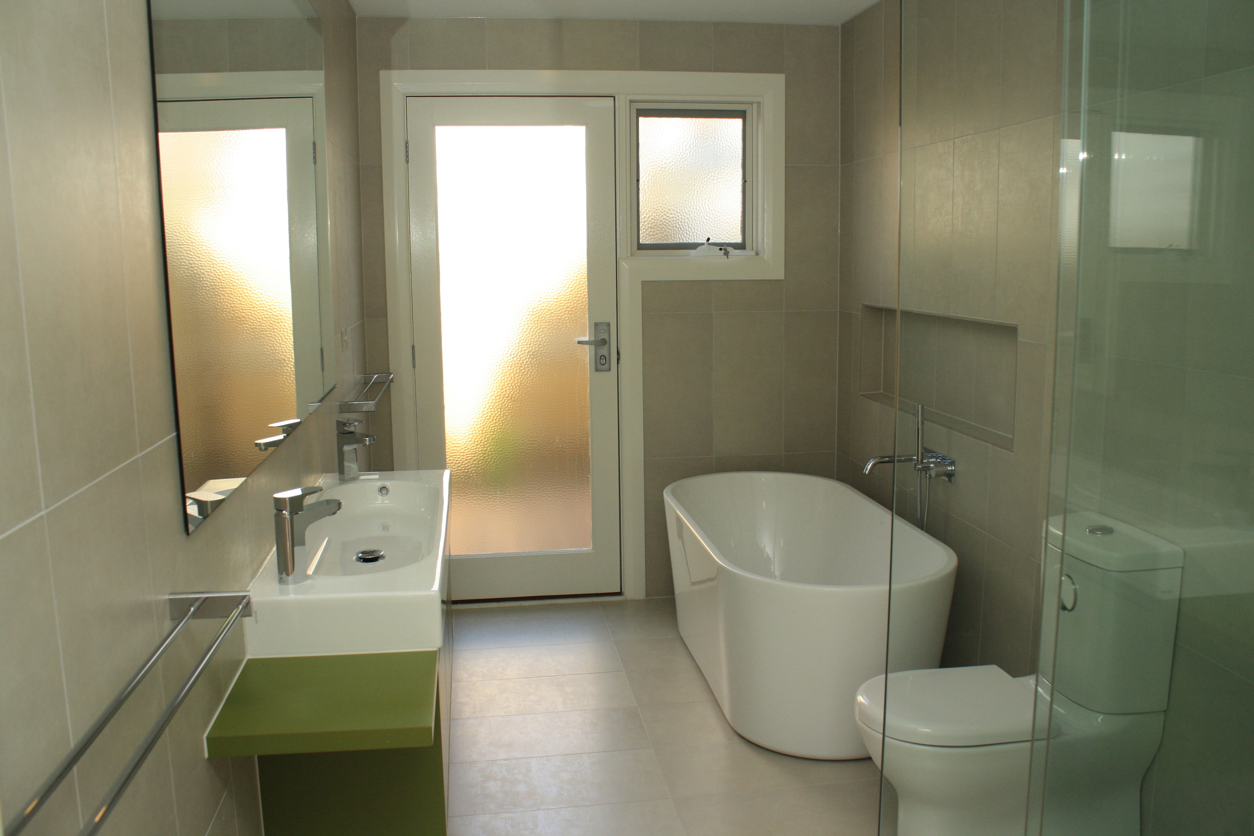 (Bathroom Renovation); (Mach Building Group)