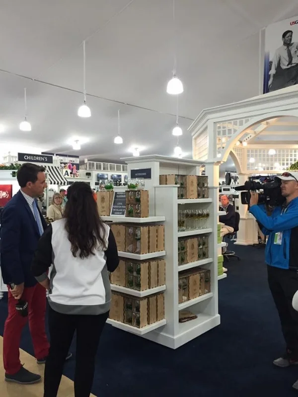 Amanda Lee is interviewed by the Golf Channel, 2016.