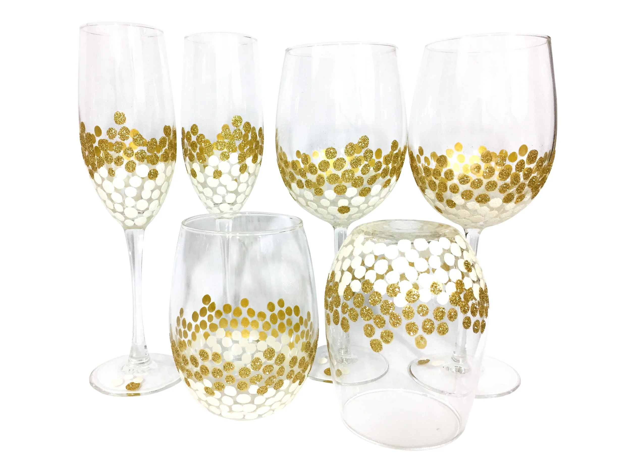 Download White Gold Elegant Polka Dots
