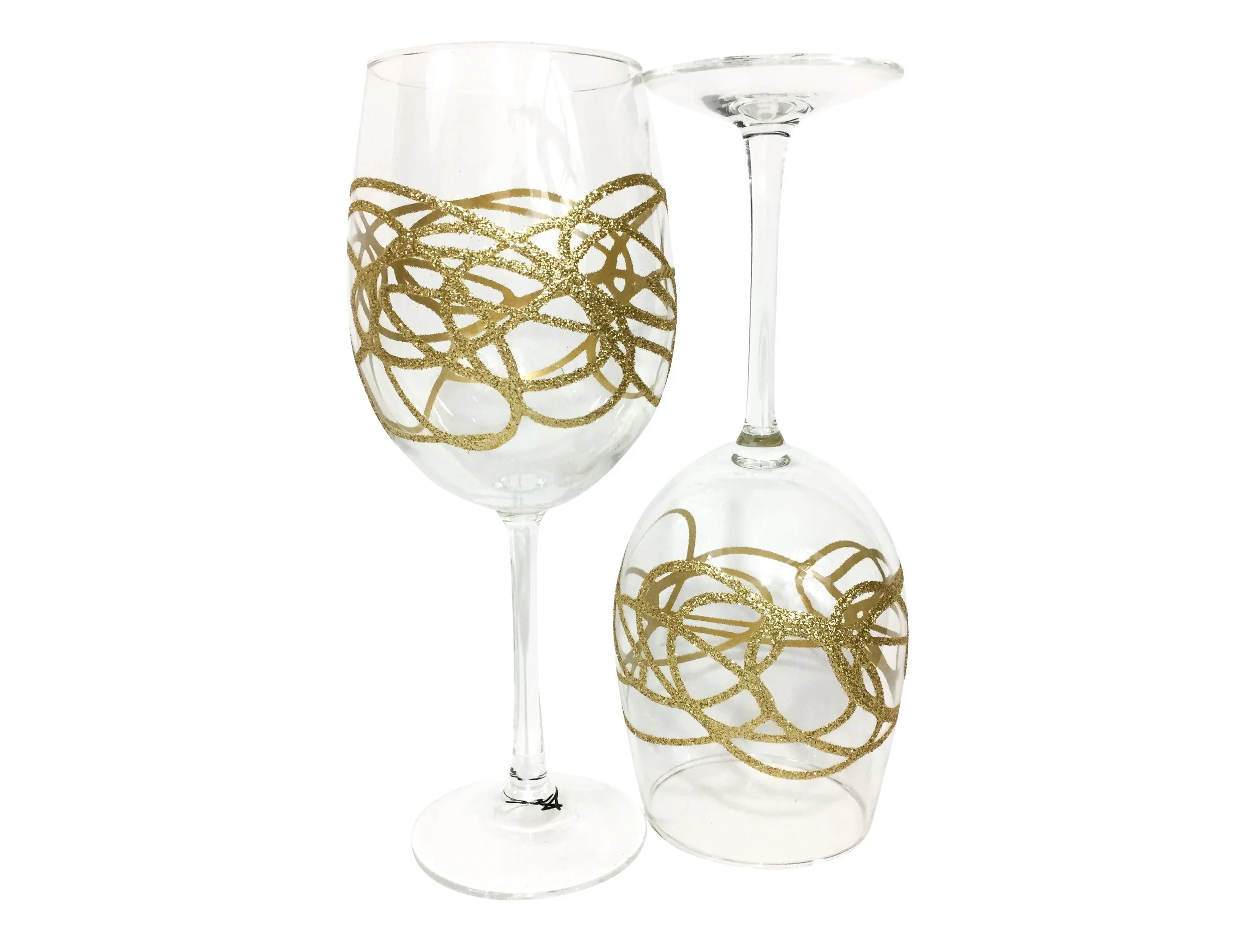 gold glasses pretty wine glasses glittery glassware.jpg