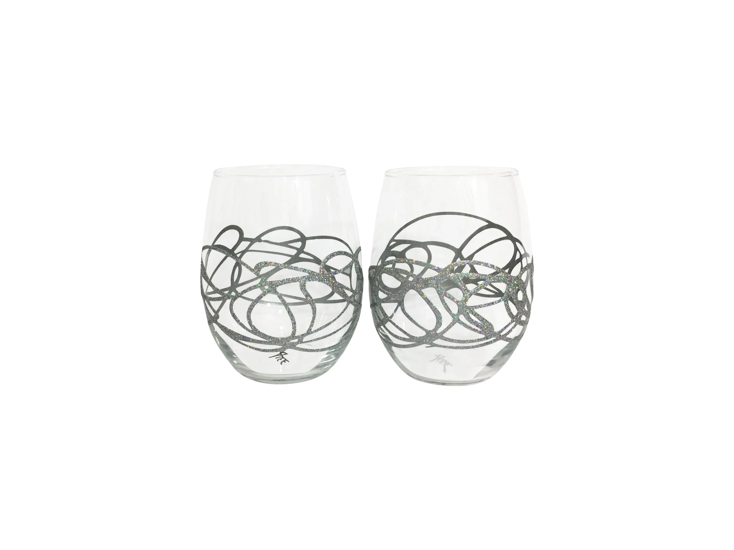 silver glitter glassware holiday glasses festive glassware.jpg