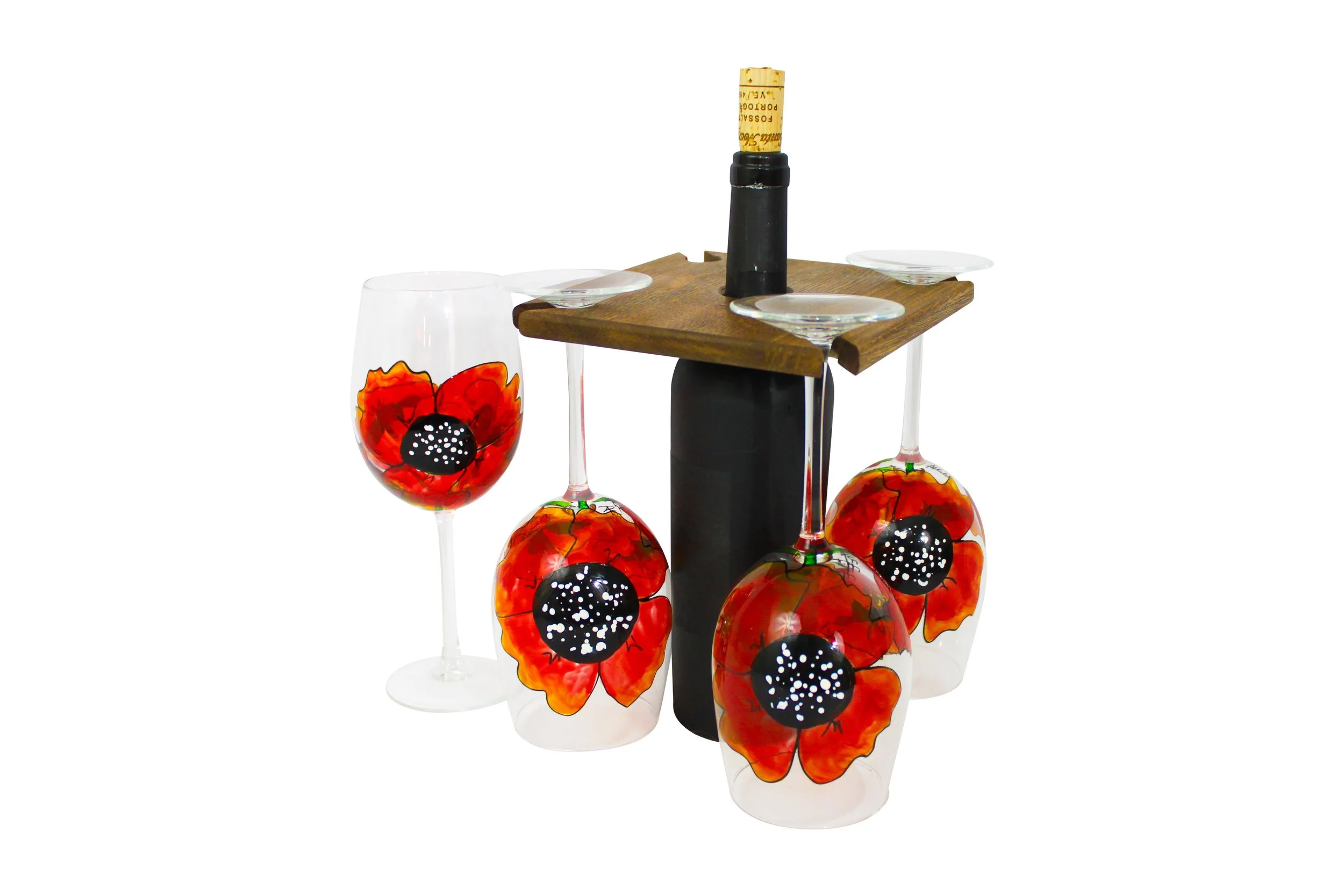 Wine glasses w/ 4-Holder
