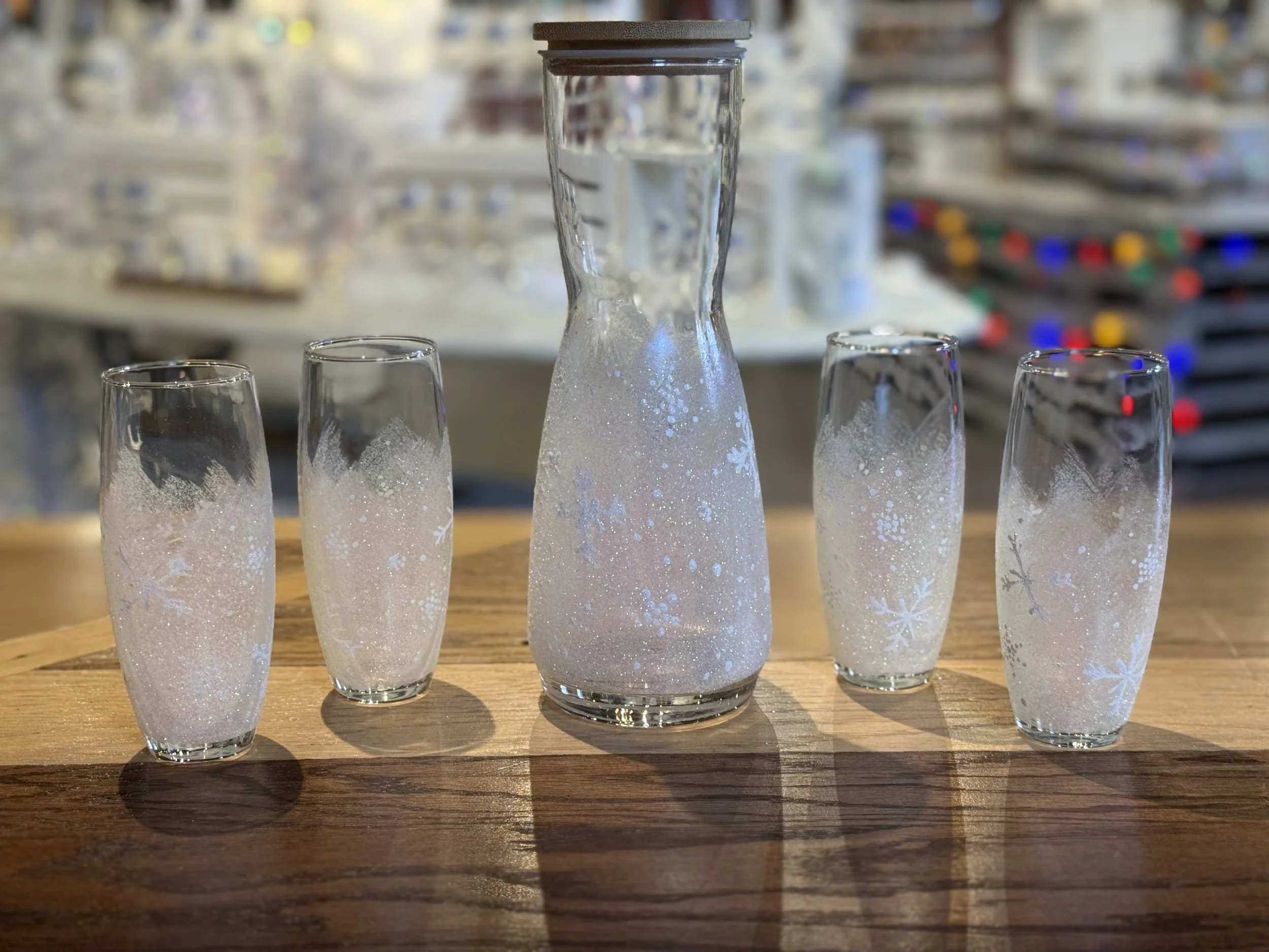 Frosty Snowflake Carafe Set