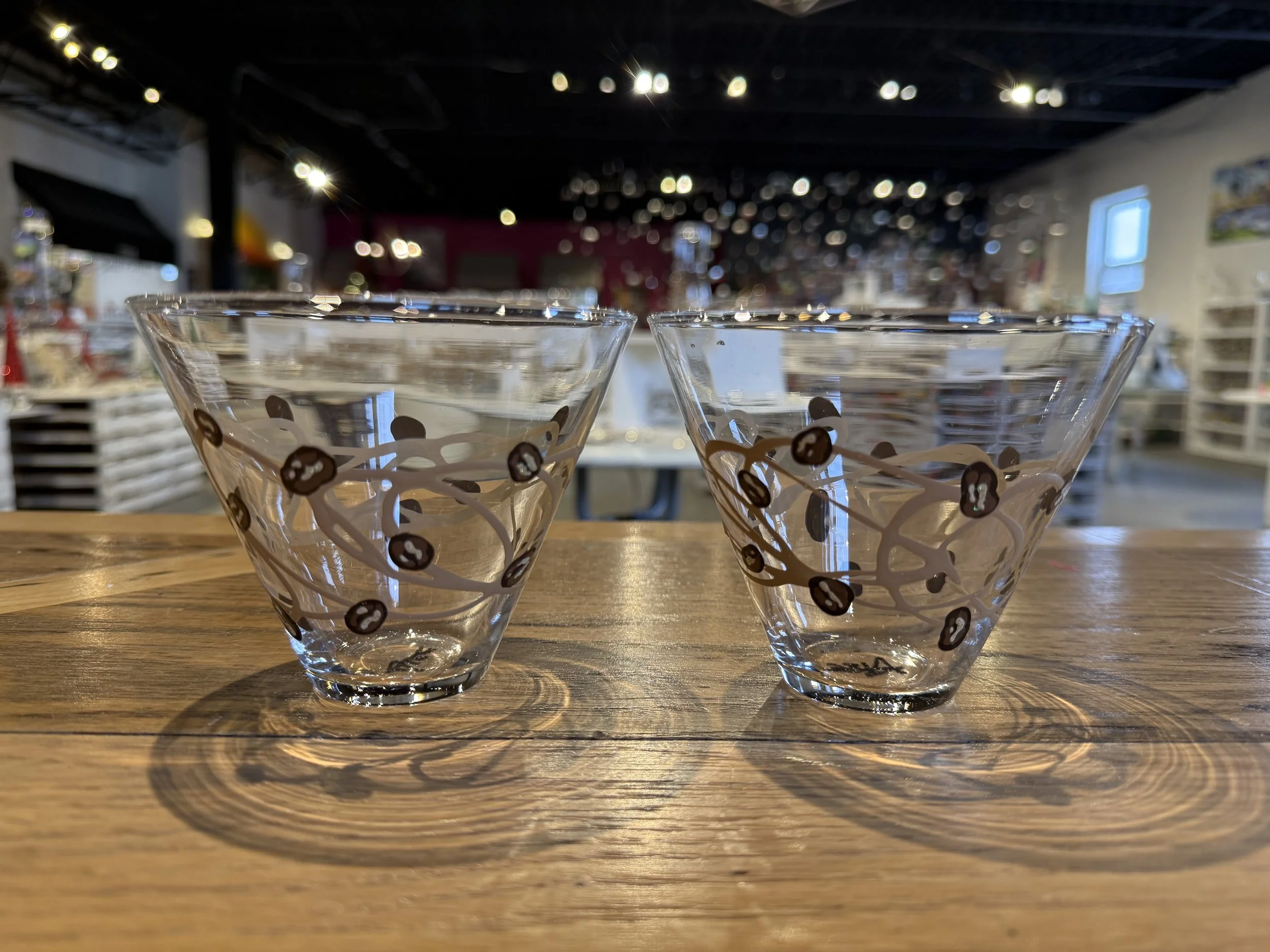 Coffee Beans Stemless Martini