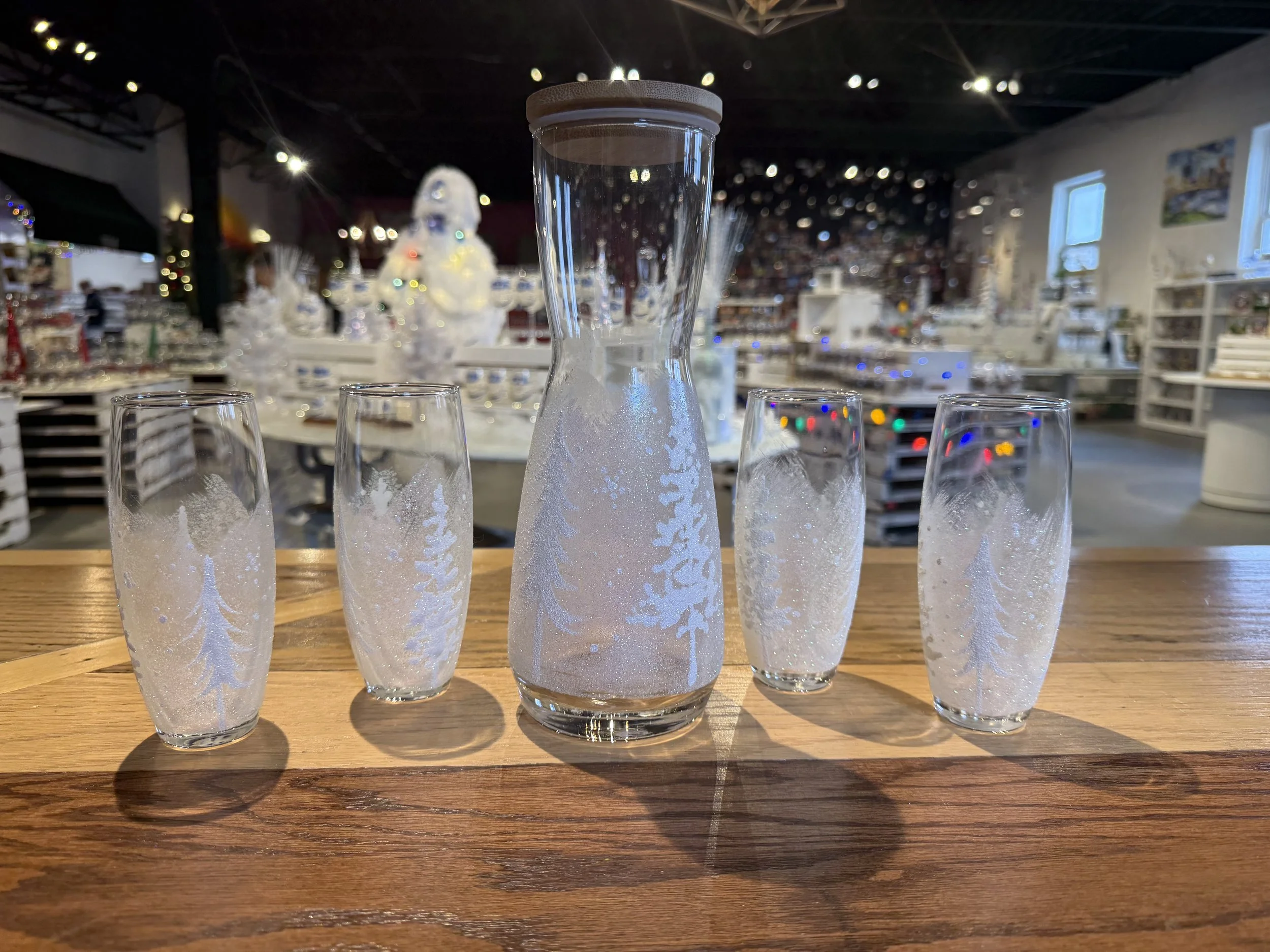 Frosty Tree Carafe Set