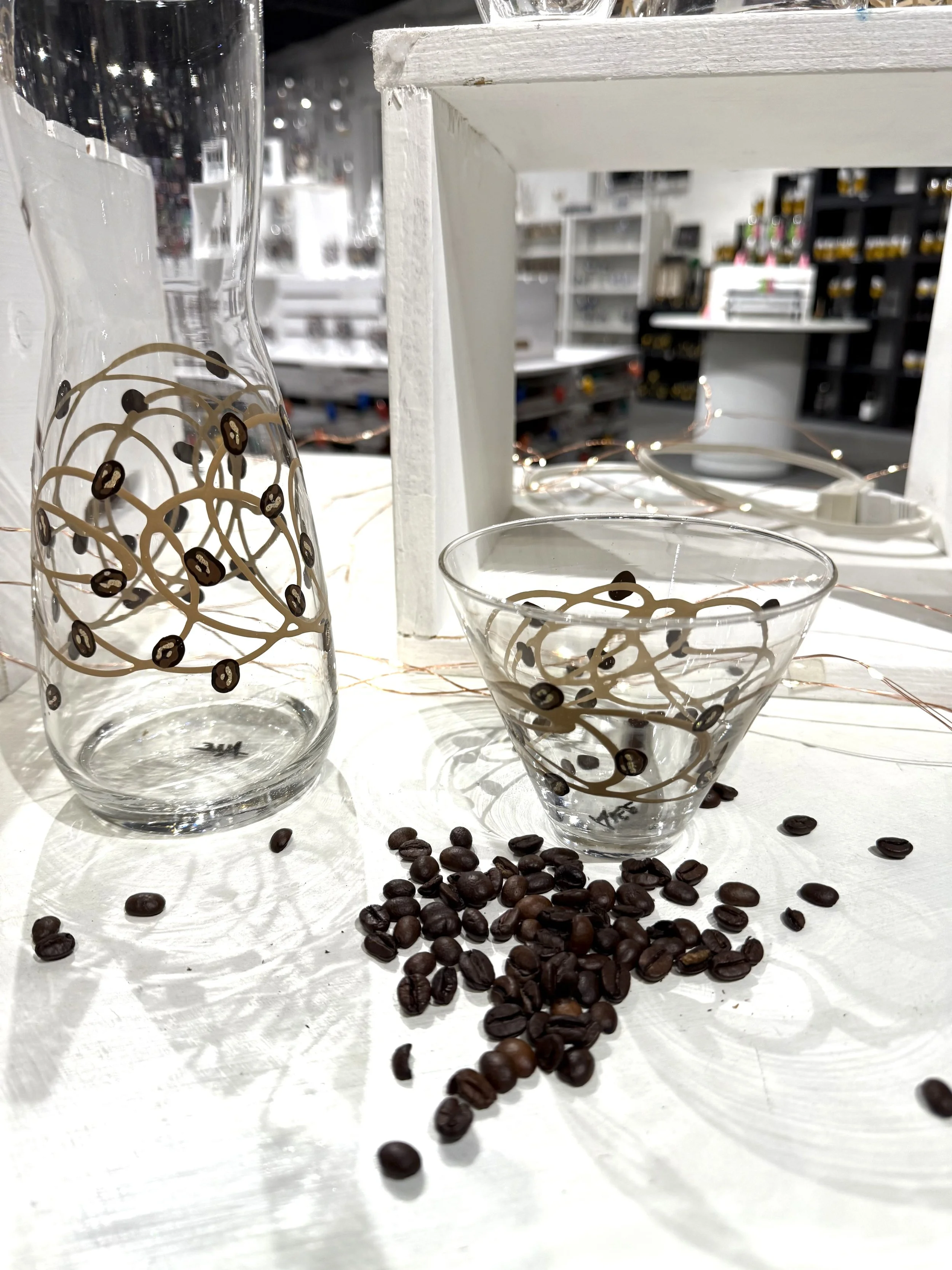 Espresso Beans Martini and Carafe Set